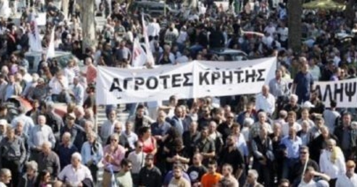 Υπ’ατμόν για κινητοποιήσεις στις 15 Ιανουαρίου οι αγρότες της Κρήτης - παρά την τριήμερη επίσκεψη Τσιάρα