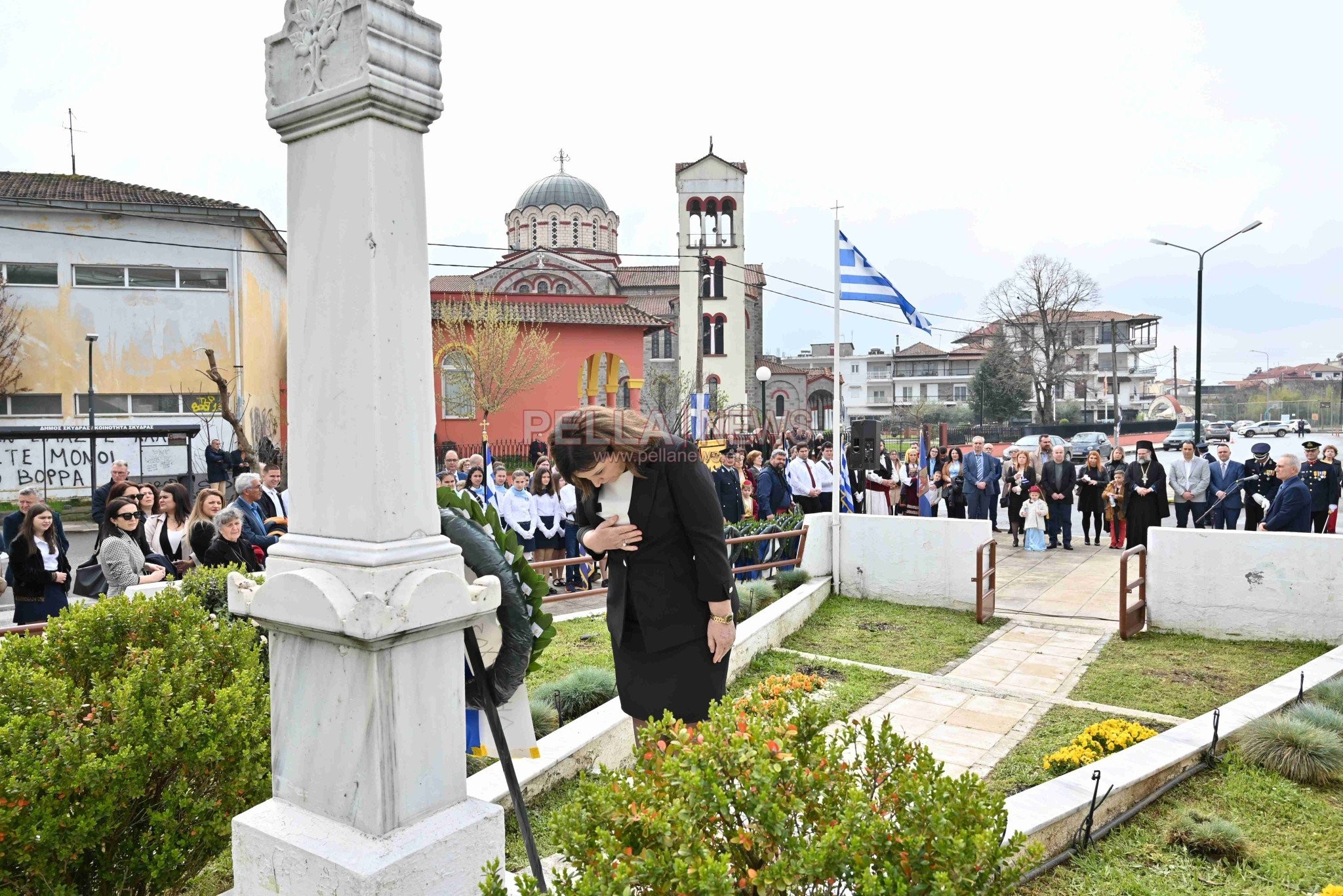 Δοξολογία στον Ιερό Ναό Αγίου Στεφάνου Σκύδρας, επιμνημόσυνη δέηση και κατάθεση στεφάνων