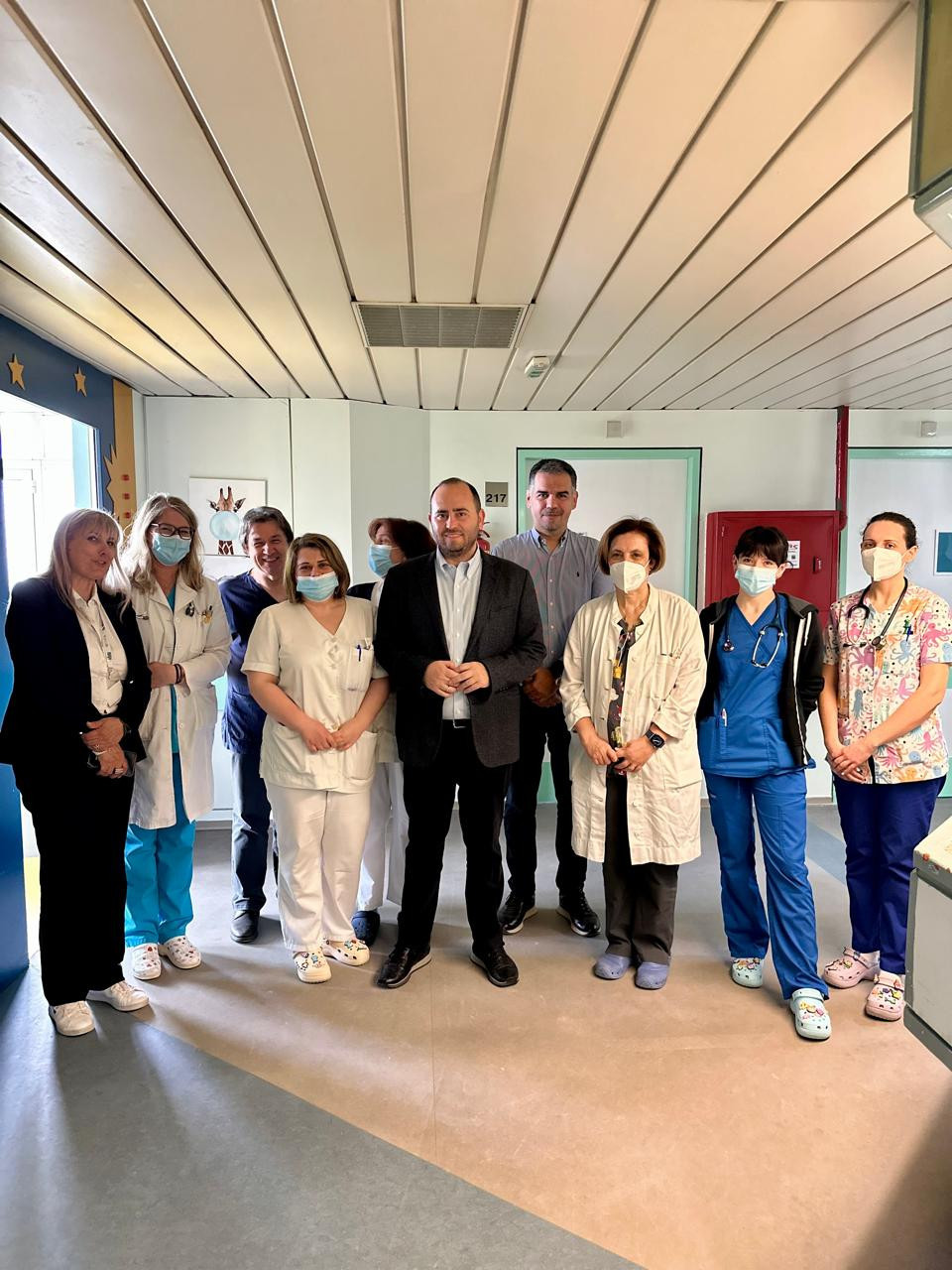 Επίσκεψη του Λάκη Βασιλειάδη στο Νοσοκομείο Γιαννιτσών