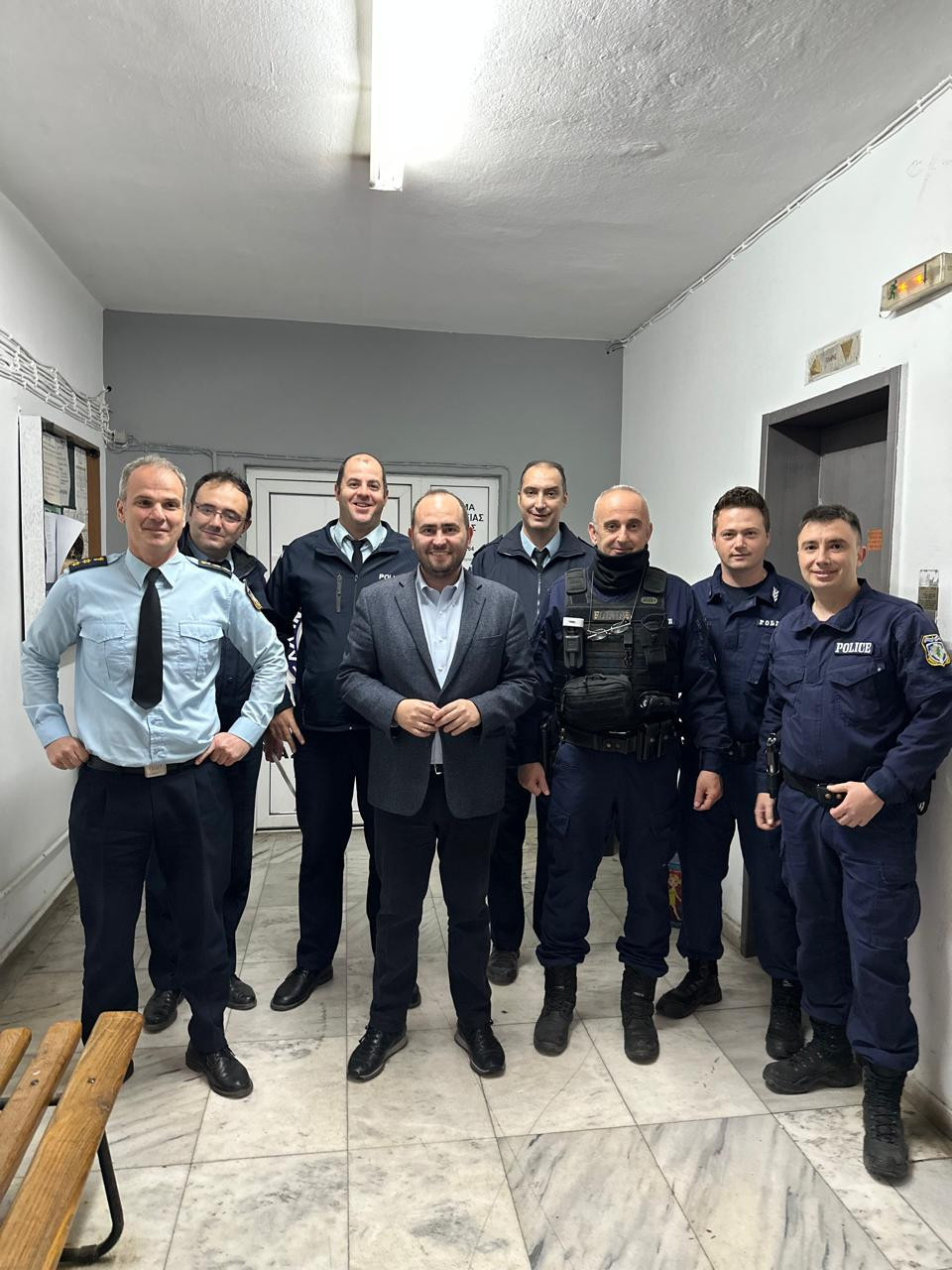 Επίσκεψη Λάκη Βασιλειάδη στο Αστυνομικό Τμήμα Πέλλας (Γιαννιτσών), στο ΕΚΑΒ και την  Πυροσβεστική Υπηρεσία Γιαννιτσών