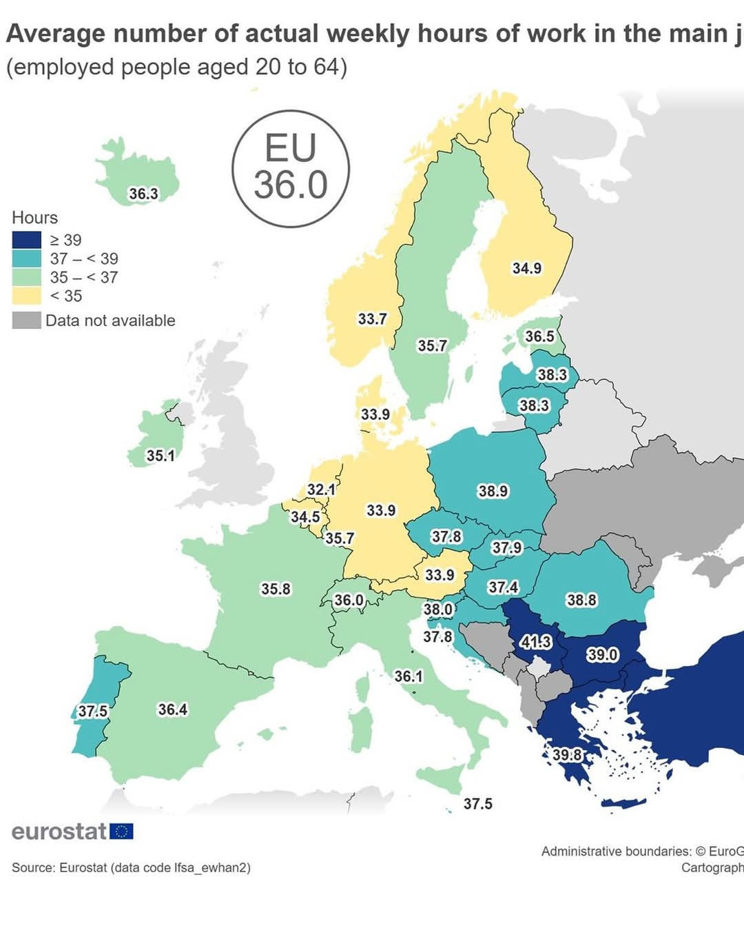 Οι Έλληνες εργαζόμενοι πρώτοι σε ώρες εργασίας στην Ευρώπη σύμφωνα με τη Eurostat