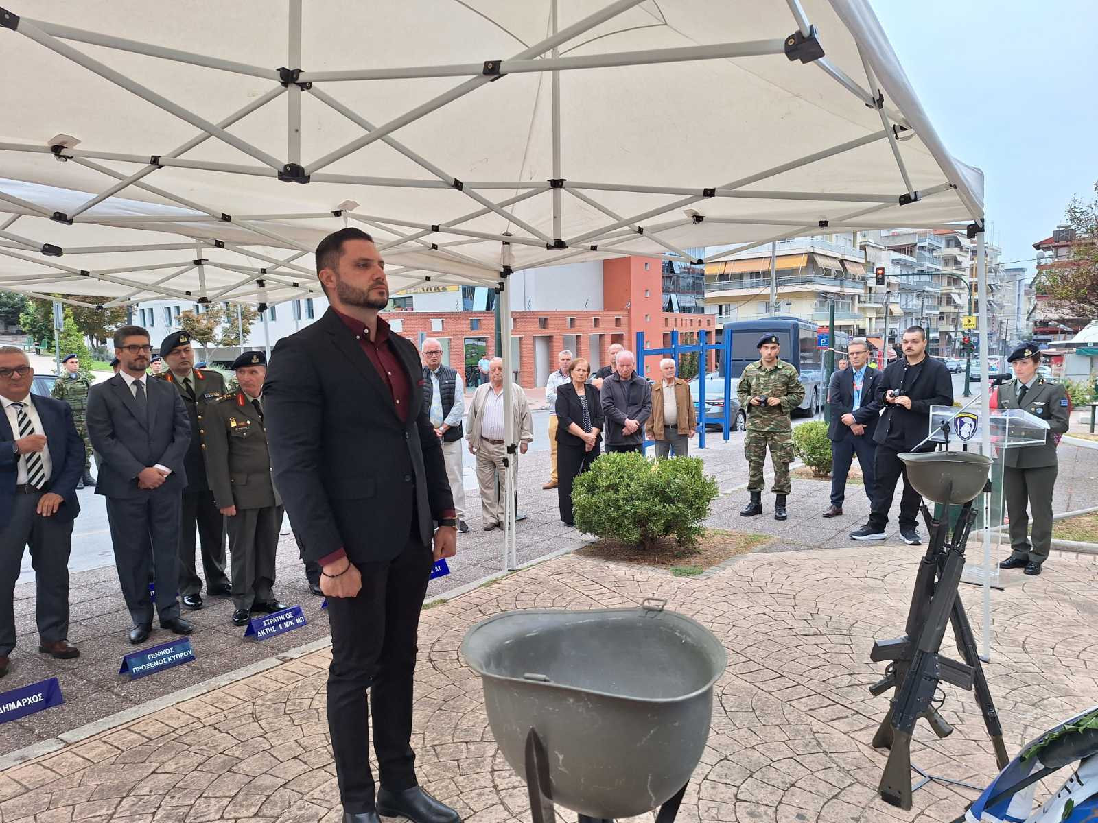 Δήμος Πέλλας/Δεληγιαννίδης και Παροτσίδης στην τελετή για τον ήρωα Γ. Ρούσση