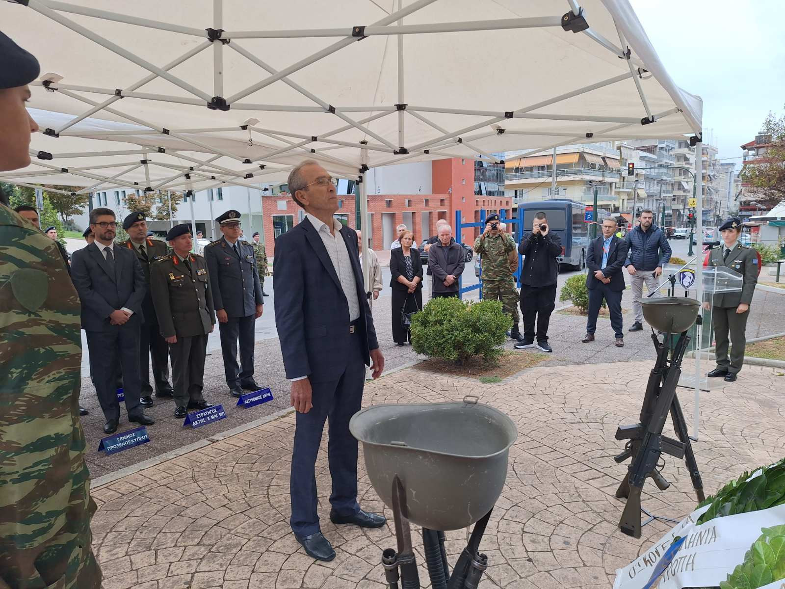 Δήμος Πέλλας/Δεληγιαννίδης και Παροτσίδης στην τελετή για τον ήρωα Γ. Ρούσση