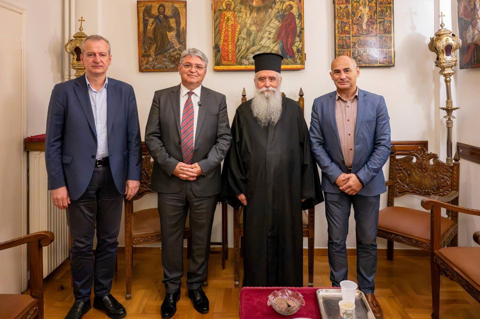 Επίσκεψη του Προέδρου της ΝΙΚΗΣ Δημητρίου Νατσιού στον νέο Αρχιεπίσκοπο Σινά, Φαράν και Ραϊθώ κ. Συμεών