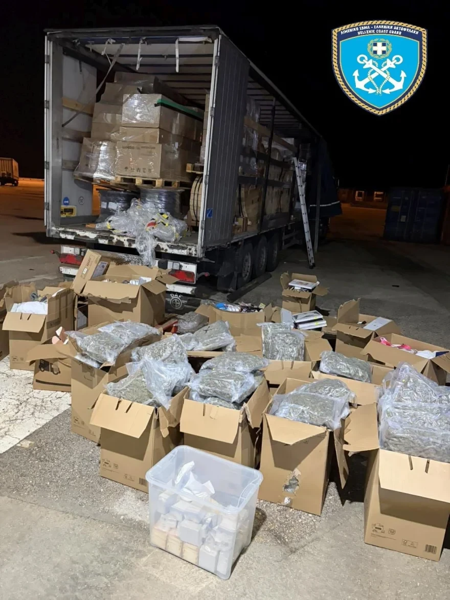 Πάτρα: Ναρκωτικά 900.000 ευρώ βρέθηκαν σε φορτηγό στο Ρίο