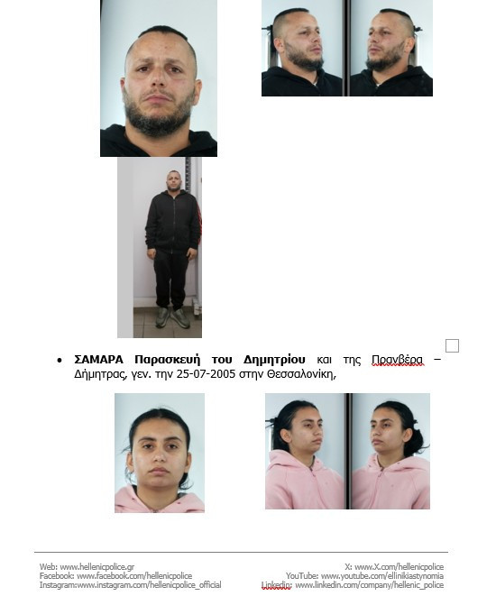 Τα 16 άτομα που δραστηριοποιούνταν στη διάπραξη διαρρήξεων οικιών, κλοπών οχημάτων, καθώς και κλοπών με τη μέθοδο της απασχόλησης