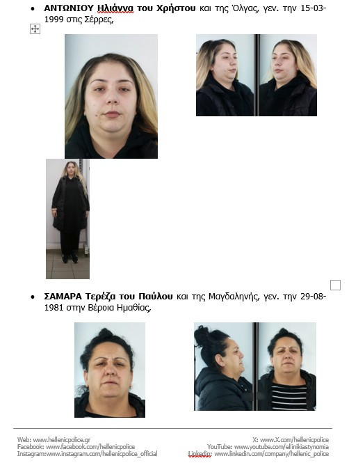 Τα 16 άτομα που δραστηριοποιούνταν στη διάπραξη διαρρήξεων οικιών, κλοπών οχημάτων, καθώς και κλοπών με τη μέθοδο της απασχόλησης