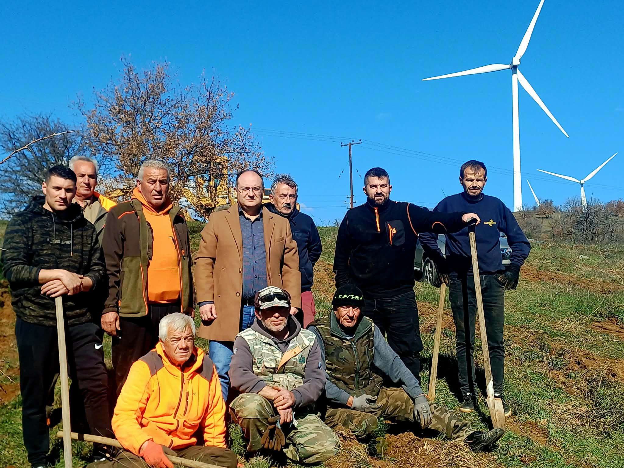 Στη δεντροφύτευση του Κυνηγετικού Συλλόγου στην Καλίνδρια ο Δήμαρχος Κιλκίς