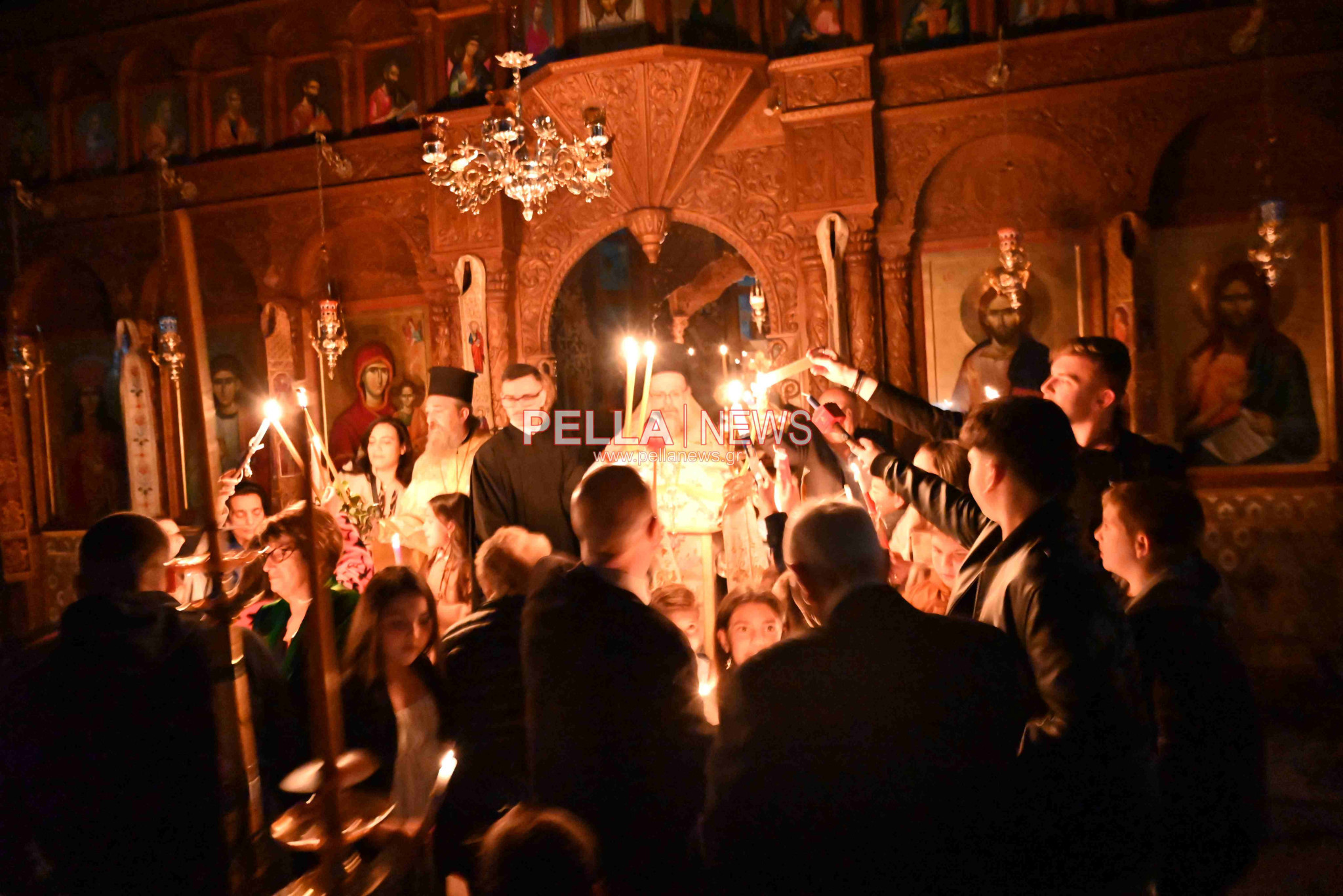 Η τελετή της Αναστάσεως στον Ιερό Ναό Αγίου Στεφάνου Σκύδρας