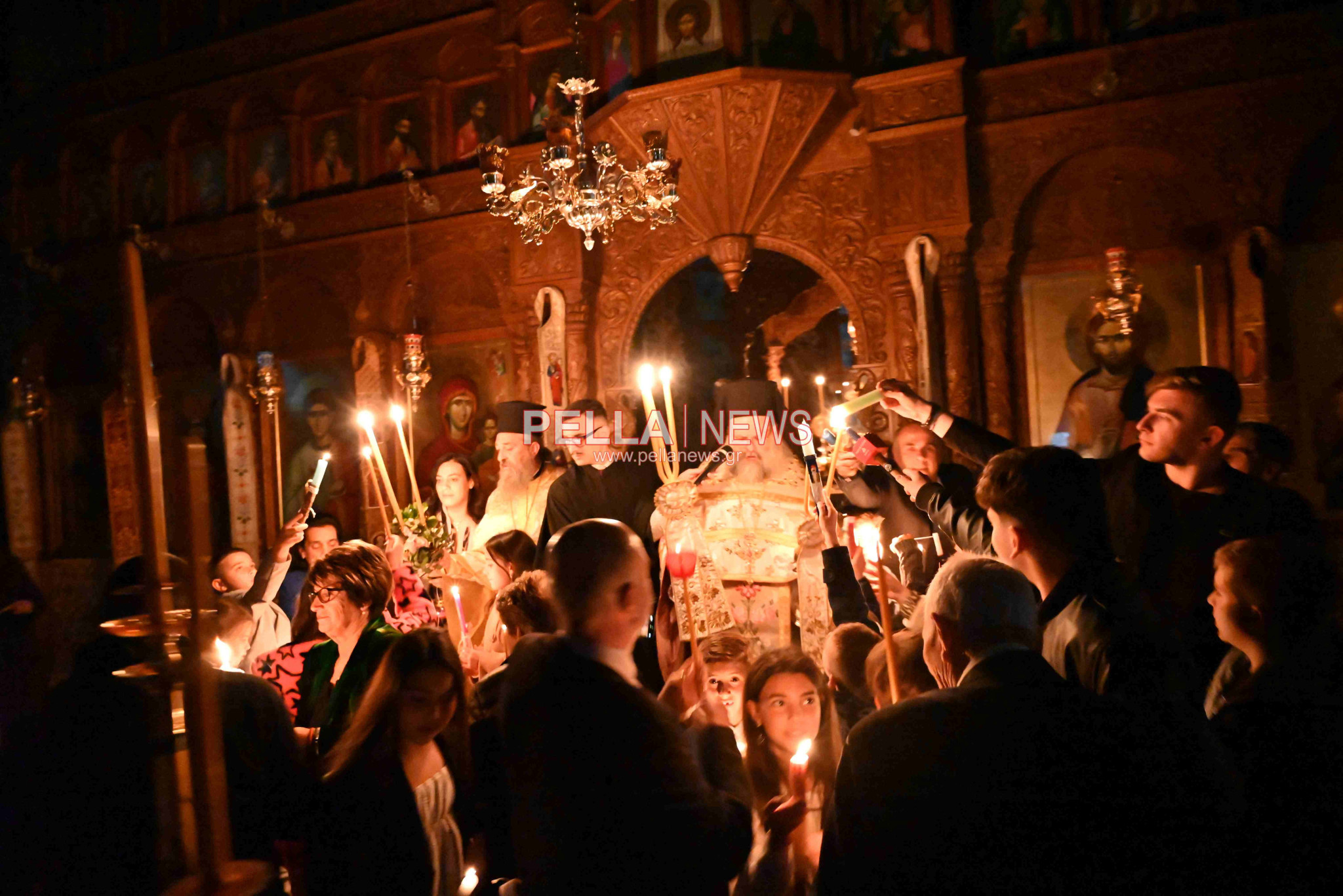 Η τελετή της Αναστάσεως στον Ιερό Ναό Αγίου Στεφάνου Σκύδρας
