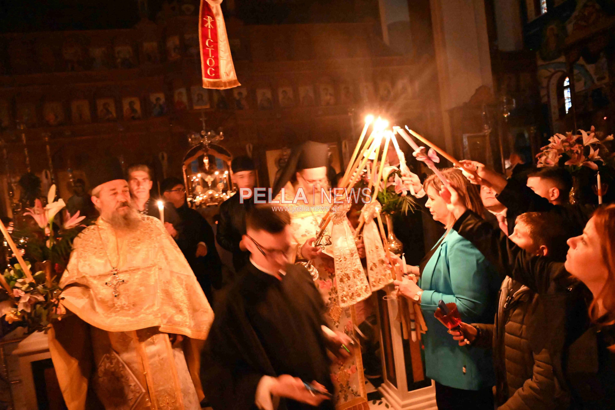 Η τελετή της Αναστάσεως στον Ιερό Ναό Αγίου Στεφάνου Σκύδρας
