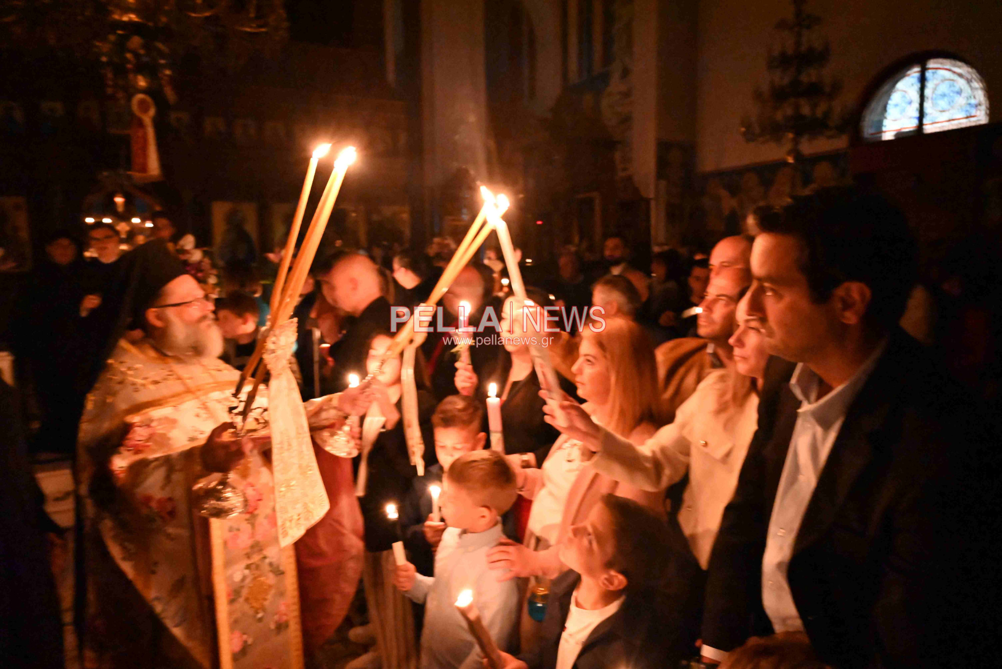 Η τελετή της Αναστάσεως στον Ιερό Ναό Αγίου Στεφάνου Σκύδρας