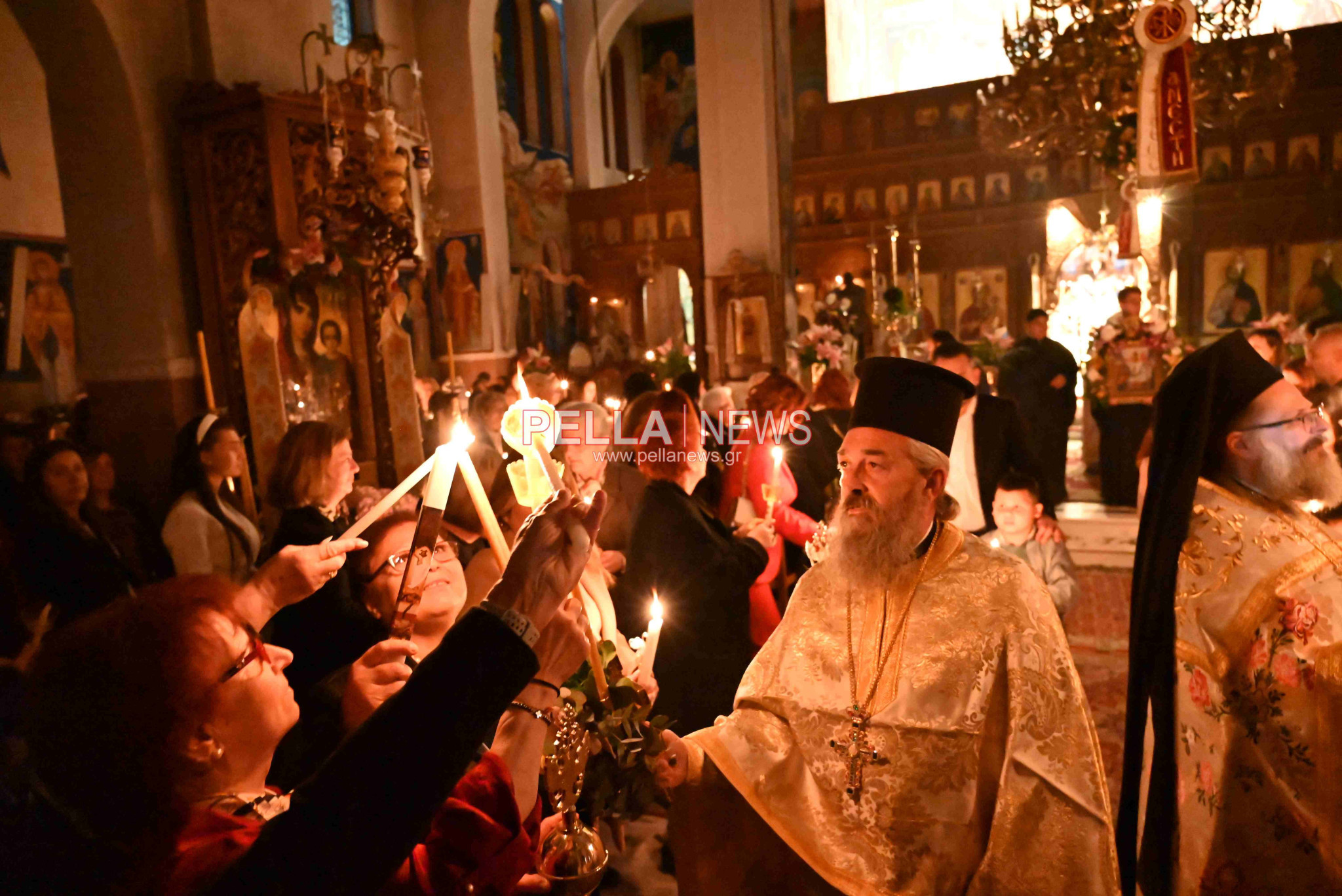 Η τελετή της Αναστάσεως στον Ιερό Ναό Αγίου Στεφάνου Σκύδρας