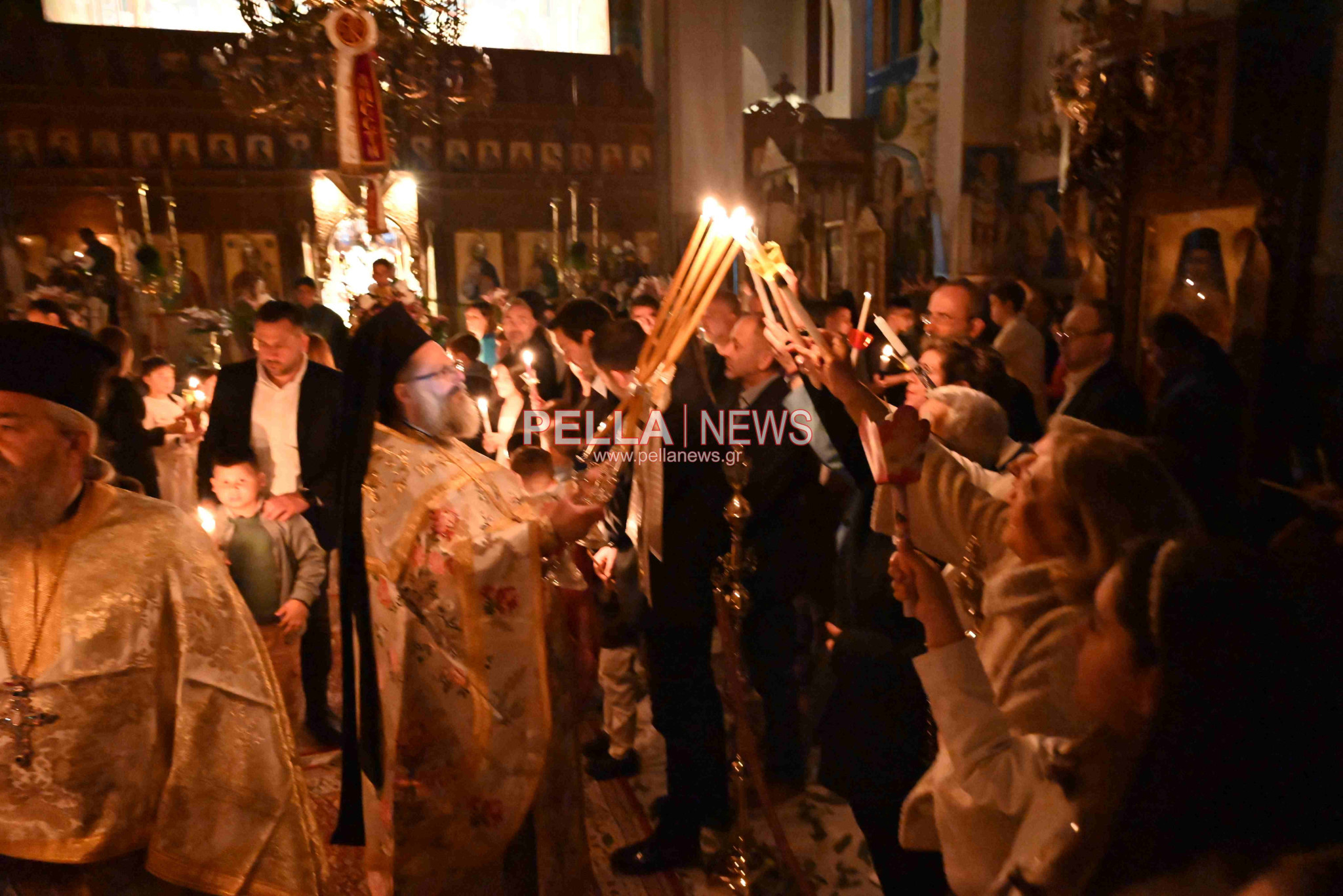 Η τελετή της Αναστάσεως στον Ιερό Ναό Αγίου Στεφάνου Σκύδρας