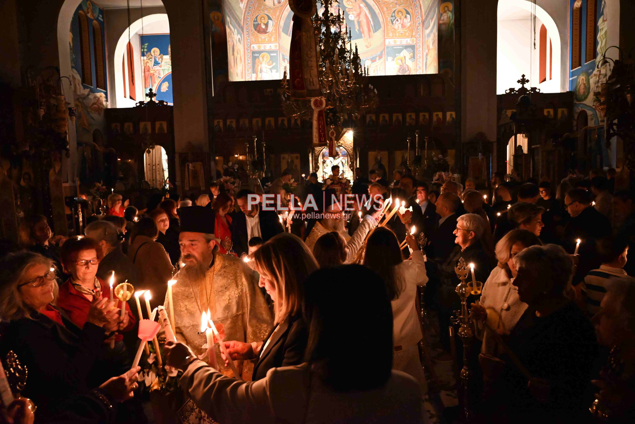 Η τελετή της Αναστάσεως στον Ιερό Ναό Αγίου Στεφάνου Σκύδρας