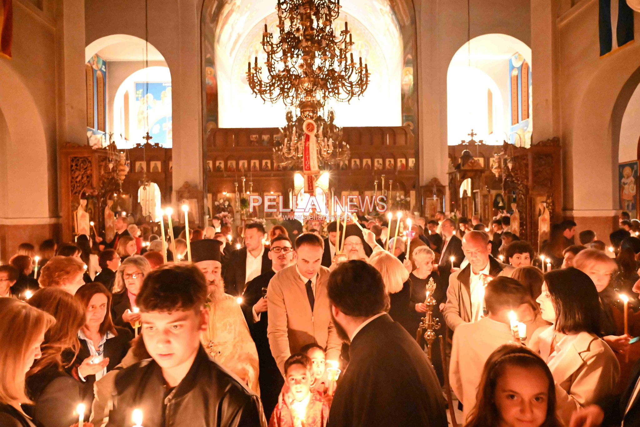 Η τελετή της Αναστάσεως στον Ιερό Ναό Αγίου Στεφάνου Σκύδρας