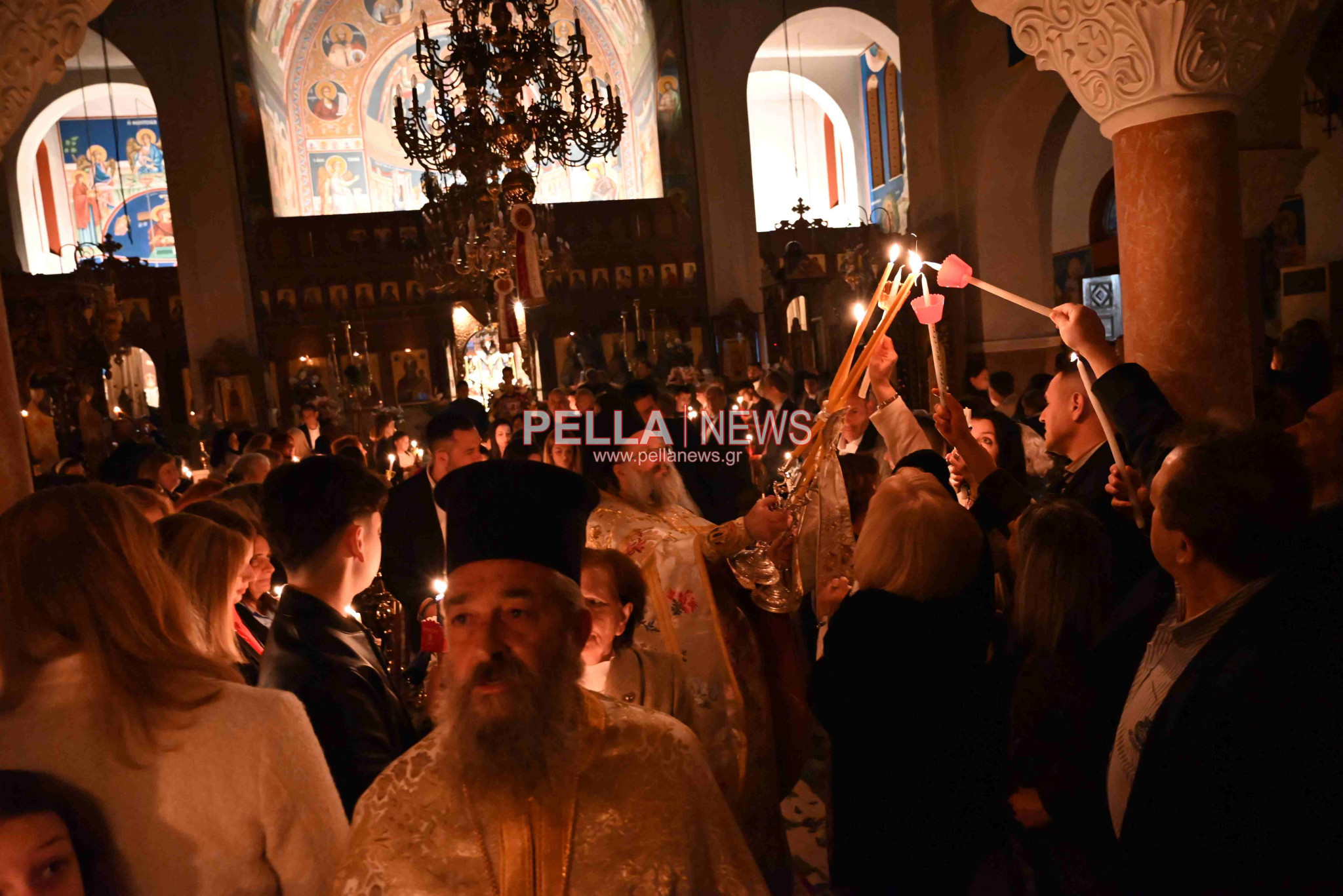 Η τελετή της Αναστάσεως στον Ιερό Ναό Αγίου Στεφάνου Σκύδρας