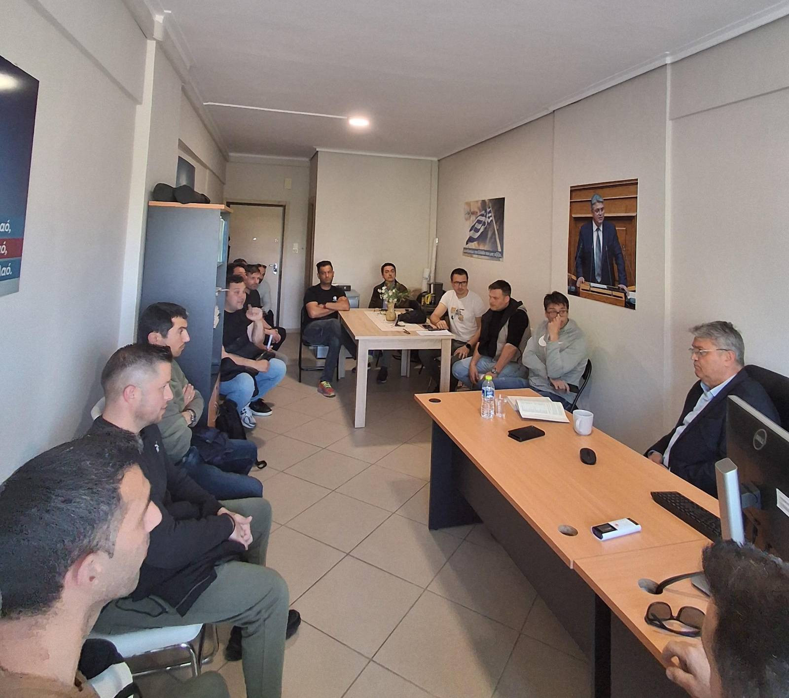 Στο πλευρό των πυροσβεστών της Πιερίας ο Πρόεδρος της ΝΙΚΗ