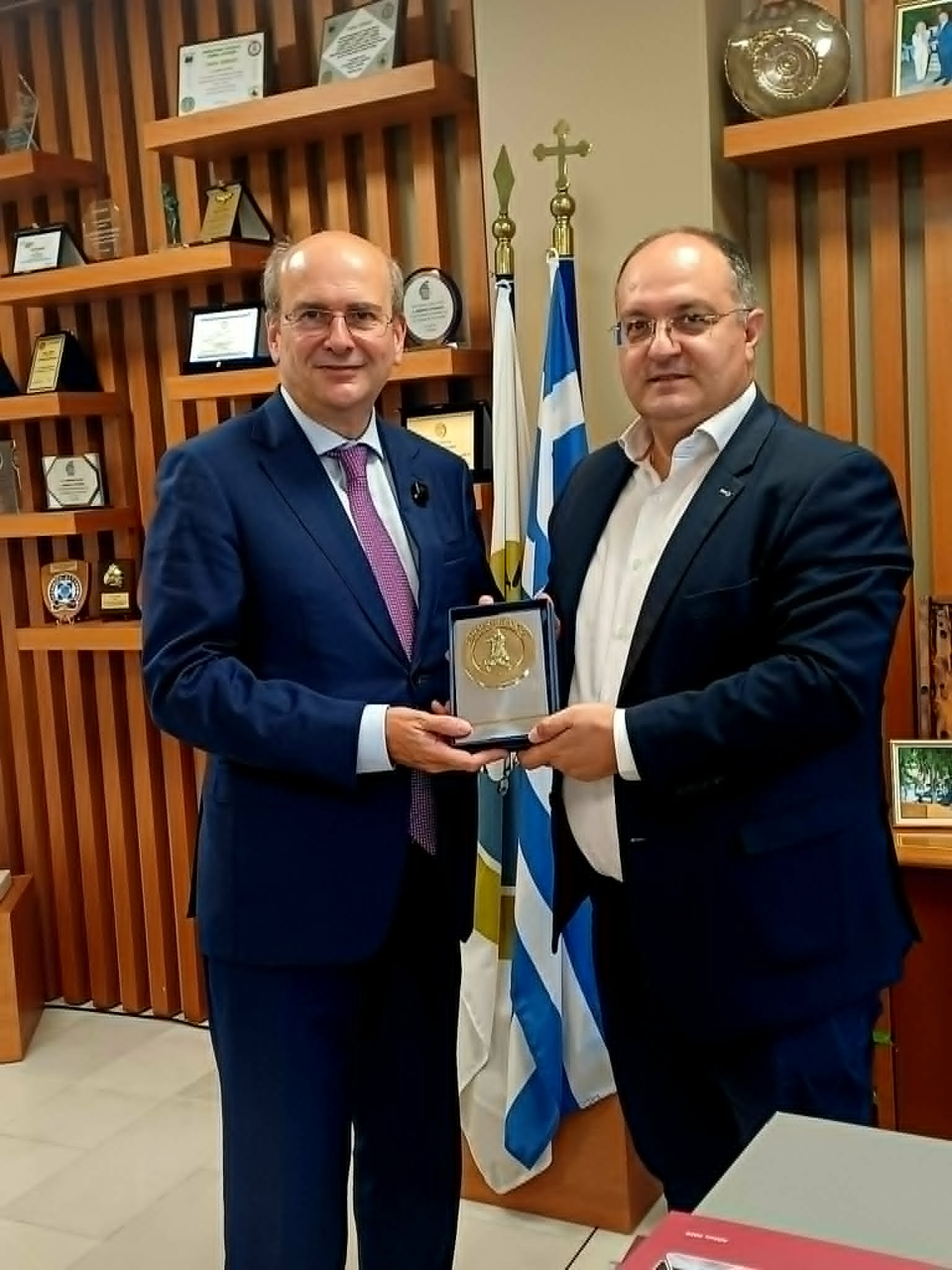 Επίσκεψη Αντιπροέδρου Κυβέρνησης Κωστή Χατζηδάκη στον Δήμαρχο Κιλκίς