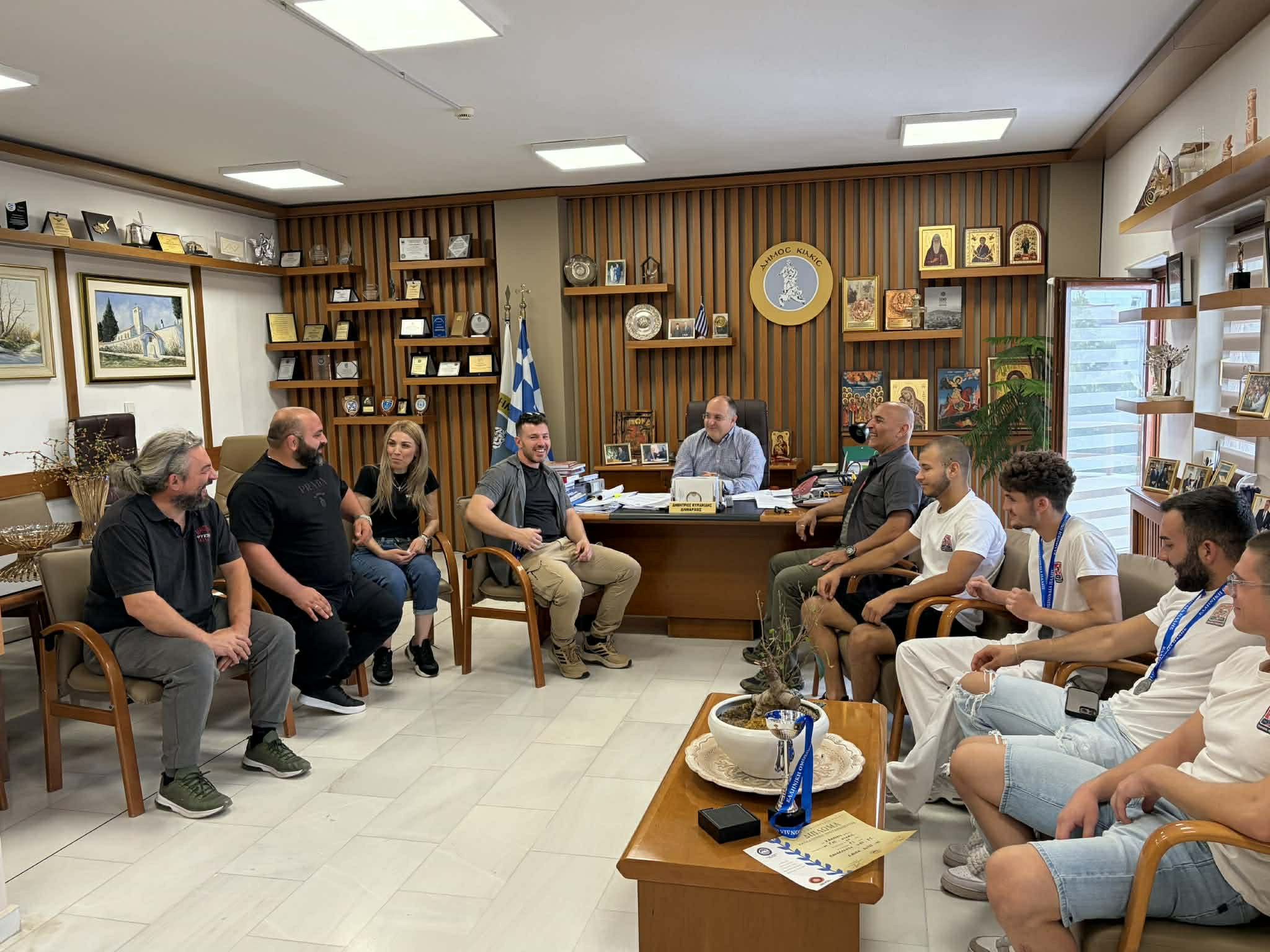 Συνάντηση Δημάρχου Κιλκίς με την τροπαιοφόρο ομάδα πάλης του ΓΑΣΚ