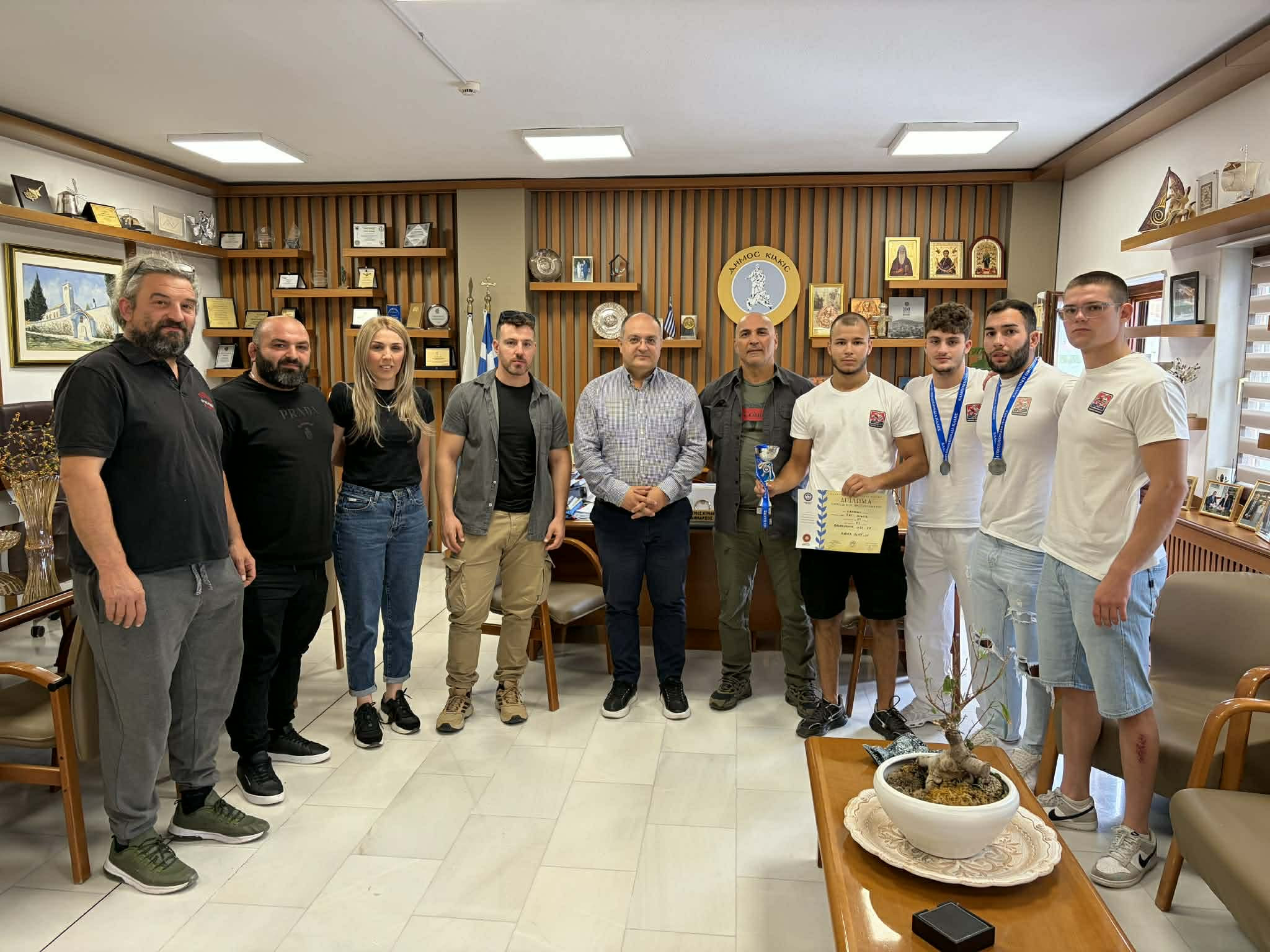 Συνάντηση Δημάρχου Κιλκίς με την τροπαιοφόρο ομάδα πάλης του ΓΑΣΚ