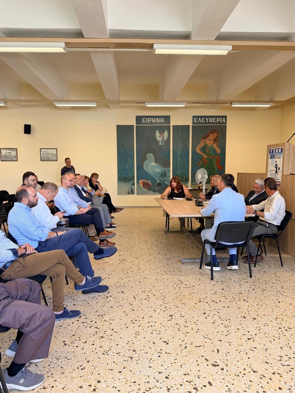 Ο Λάκης Βασιλειάδης κατά την επίσκεψη Υφυπουργού Εργασίας στην Πέλλα σε κλιμάκιο με τη ΔΕΕΠ Πέλλας: Eπαναφορά του Τμήματος της Επιθεώρησης Ασφάλειας και Υγείας στην εργασία με έδρα την Έδεσσα