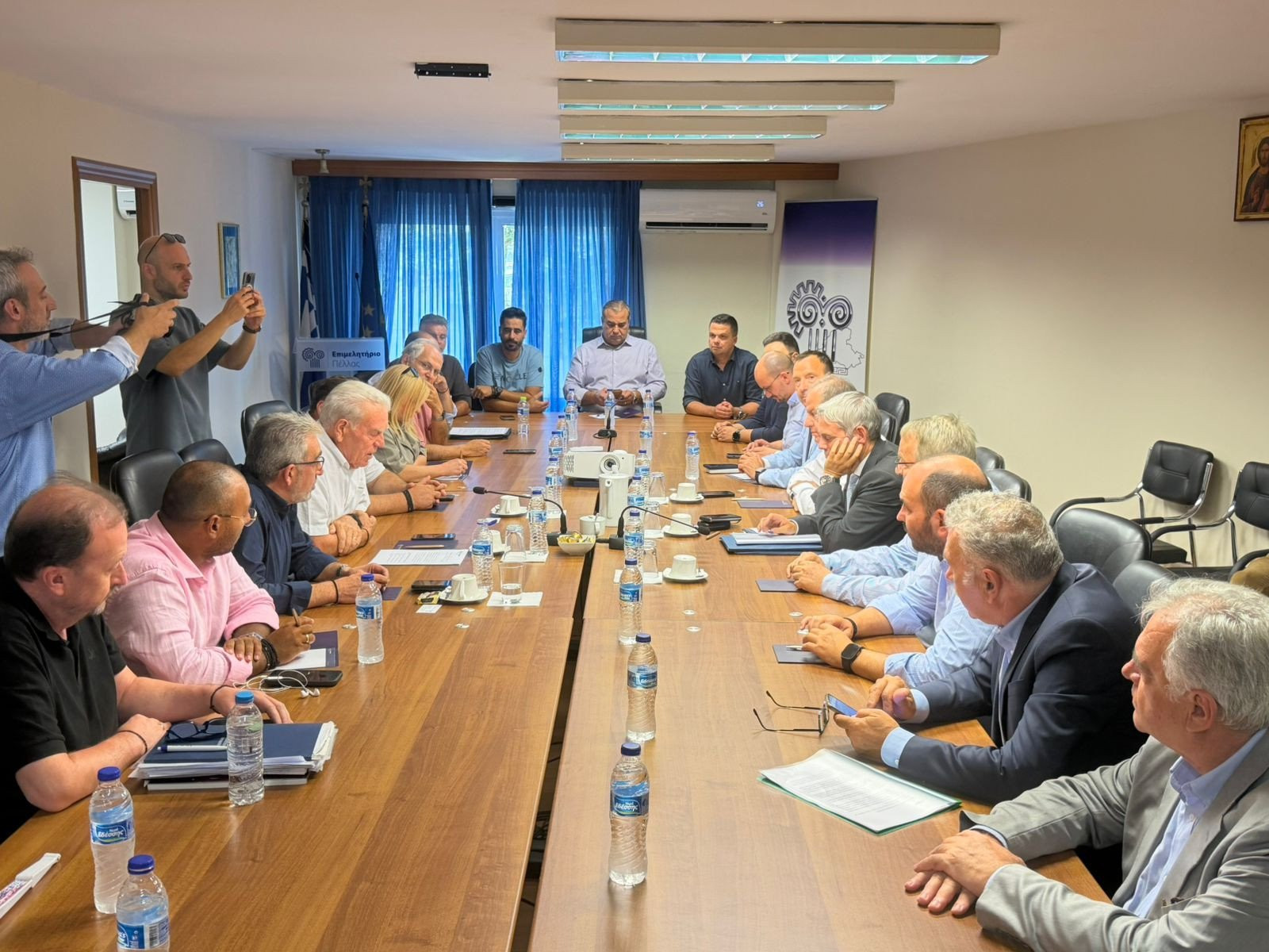 Ο Λάκης Βασιλειάδης κατά την επίσκεψη Υφυπουργού Εργασίας στην Πέλλα σε κλιμάκιο με τη ΔΕΕΠ Πέλλας: Eπαναφορά του Τμήματος της Επιθεώρησης Ασφάλειας και Υγείας στην εργασία με έδρα την Έδεσσα