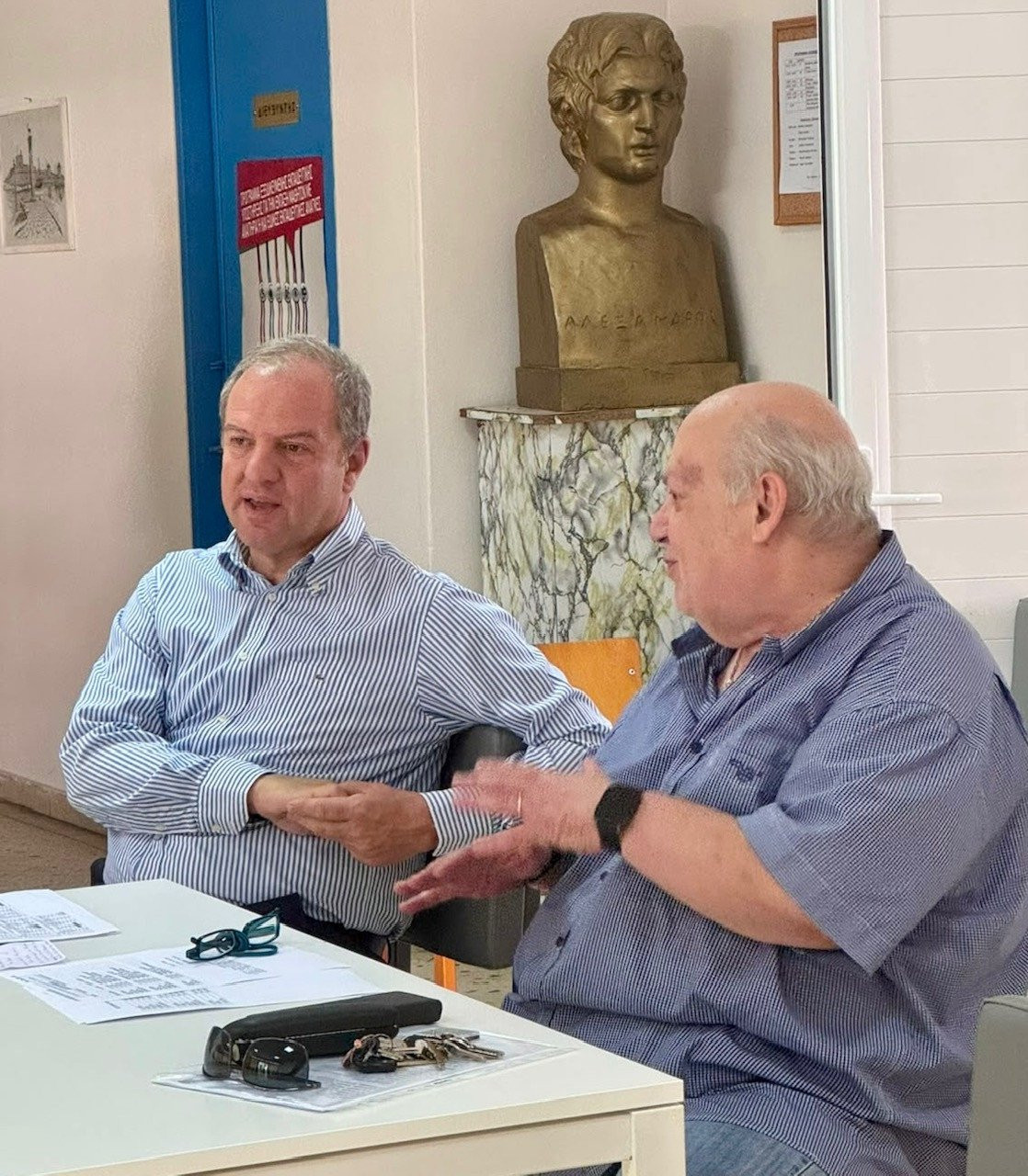 Σε σχολικές μονάδες Γιαννιτσών και Έδεσσας ο Διονύσης Σταμενίτης – Ενημέρωση και ευχές για καλή χρονιά