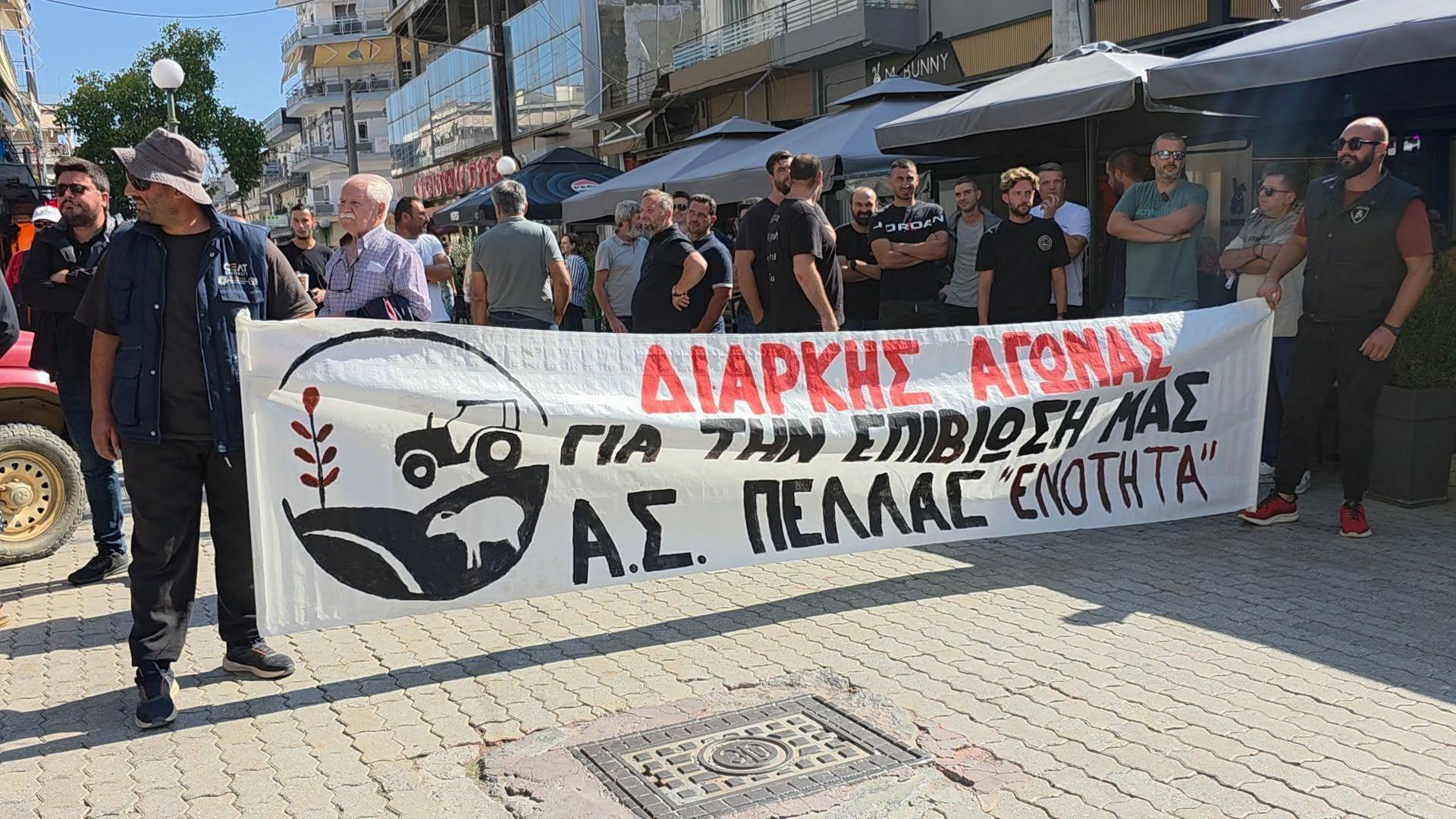 «Φωνή βοώντος εν τη ερήμω»: Εκατοντάδες αγρότες από ολόκληρη την Πέλλα στα Γιαννιτσά – Παρέδωσαν υπομνήματα στους τρεις απόντες βουλευτές