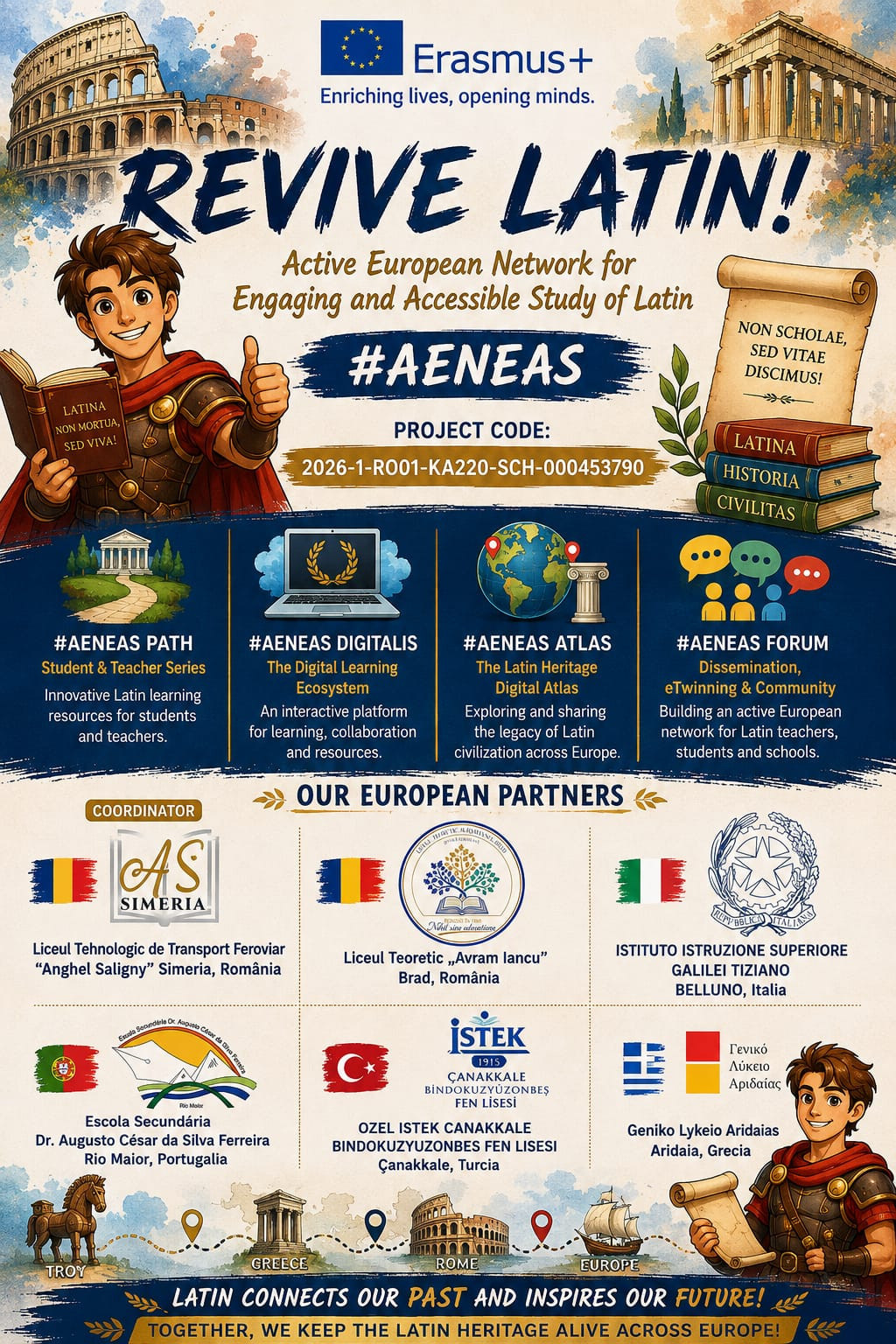 Το Γενικό Λύκειο Αριδαίας σε δύο νέα ευρωπαϊκά Erasmus+ σχέδια  Περιβάλλον, Τεχνητή Νοημοσύνη, συμπερίληψη και ενεργός πολιτειότητα –  Εκσυγχρονισμός της διδασκαλίας των Λατινικών και ανάδειξη της ευρωπαϊκής πολιτιστικής  κληρονομιάς