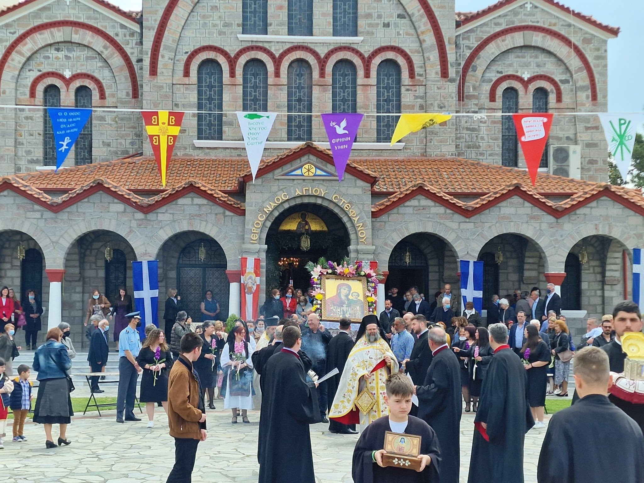 Η Σκύδρα ευχαρίστησε την Υπεραγία Θεοτόκο-Λιτανεία της Παναγίας του Καζάν στους δρόμους της πόλης