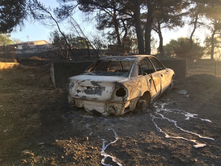 Πεντέλη: Οι πρώτες εικόνες από τα καμένα στον Γέρακα