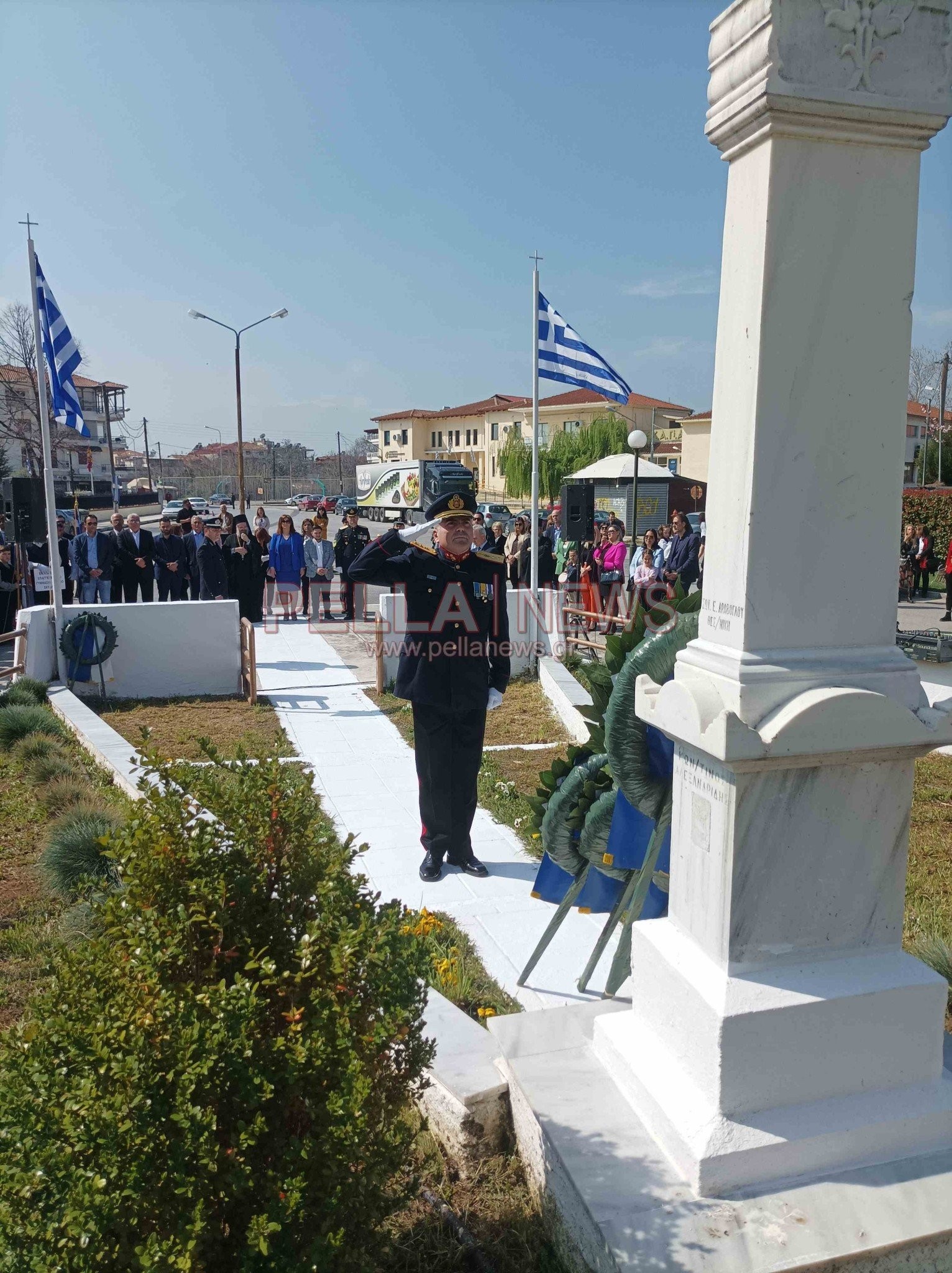 Σκύδρα 25η Μαρτίου: κατάθεση στεφάνων και ο πανηγυρικός από τον Βασίλειο Βλάχο