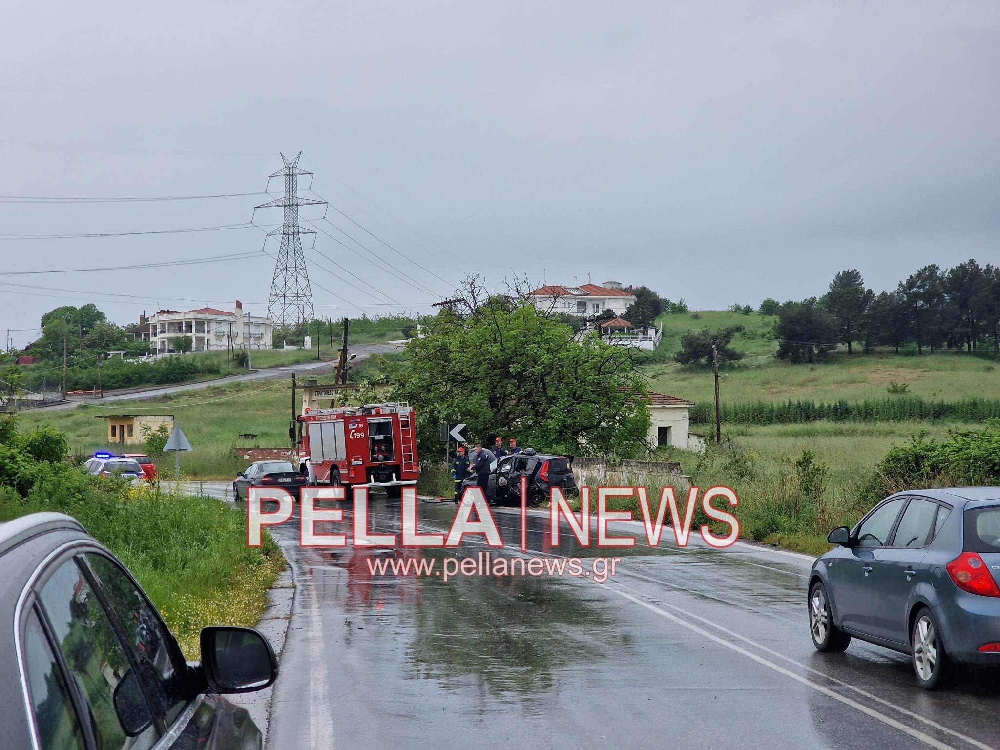 Σφοδρή σύγκρουση κούρσας με φορτηγό στην είσοδο του Ριζού Σκύδρας