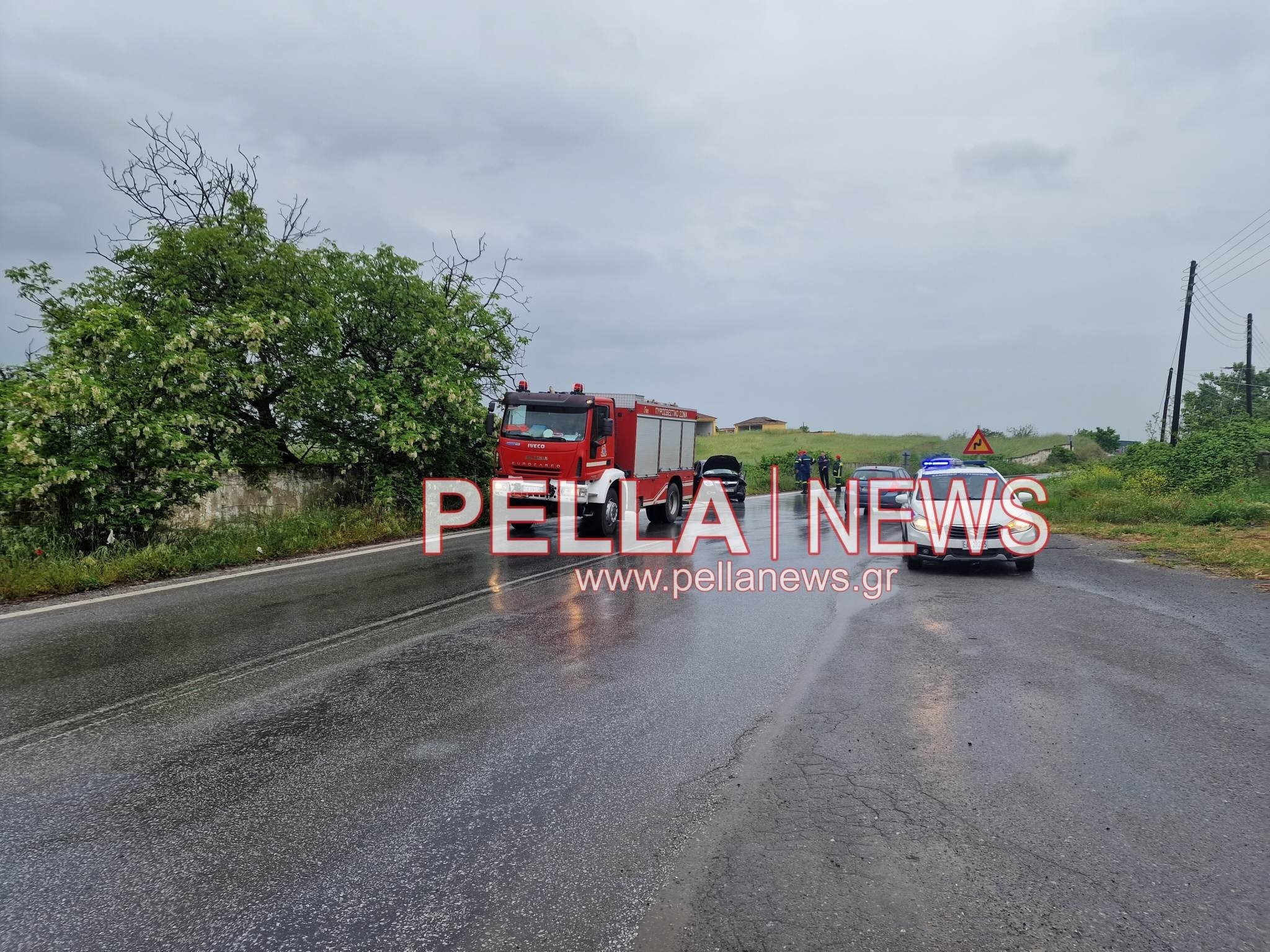 Σφοδρή σύγκρουση κούρσας με φορτηγό στην είσοδο του Ριζού Σκύδρας