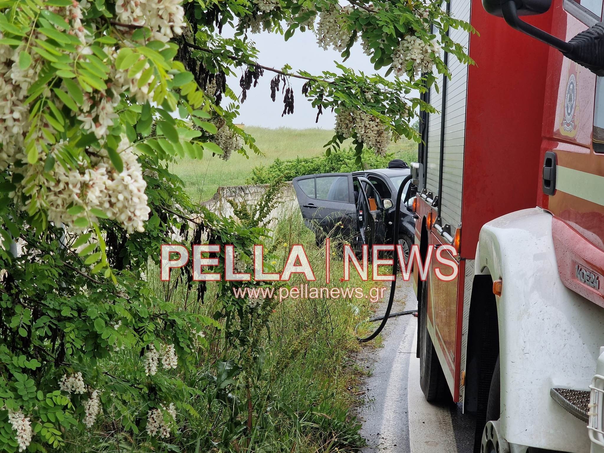 Σφοδρή σύγκρουση κούρσας με φορτηγό στην είσοδο του Ριζού Σκύδρας