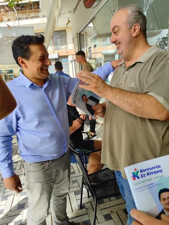 Στην αγορά της Έδεσσας ο Γιάννης Τσεπκεντζής