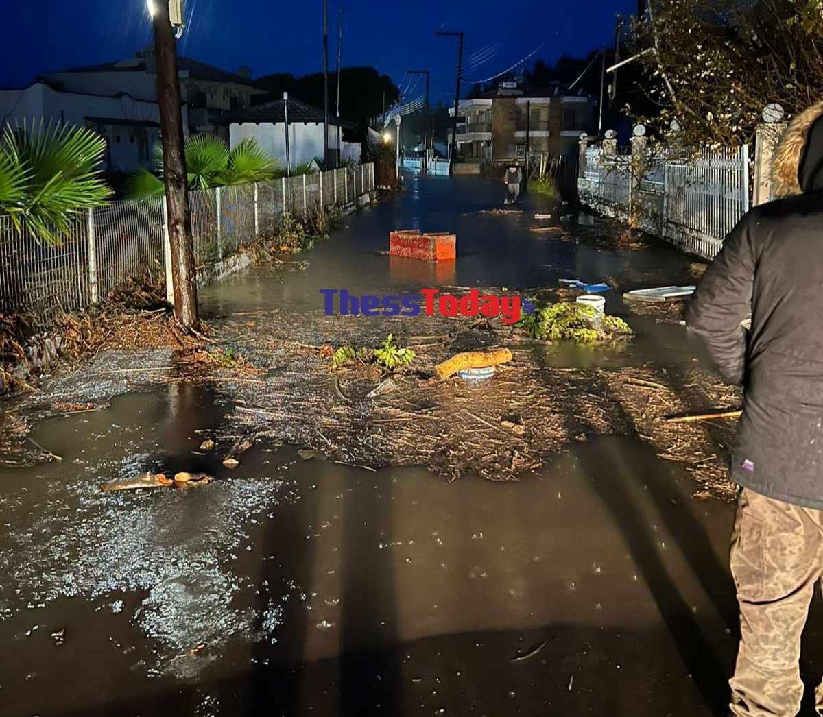 Μεγάλες καταστροφές με κατολισθήσεις στη Χαλκιδική από την κακοκαιρία – Πλημμύρισαν σπίτια, έπεσαν δέντρα και κολώνες