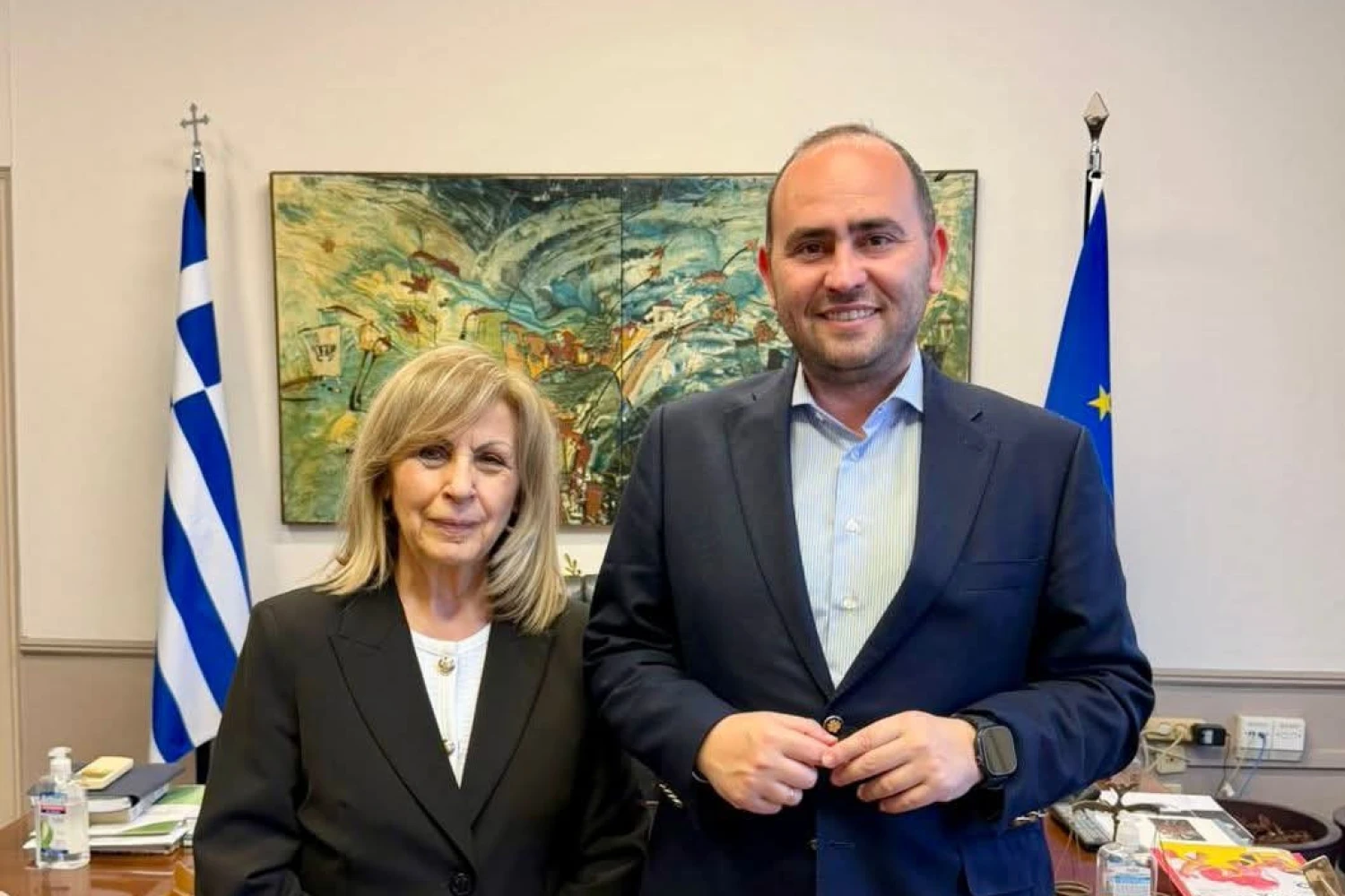 Συνάντηση Λάκη Βασιλειάδη με την Αθηνά Αηδονά