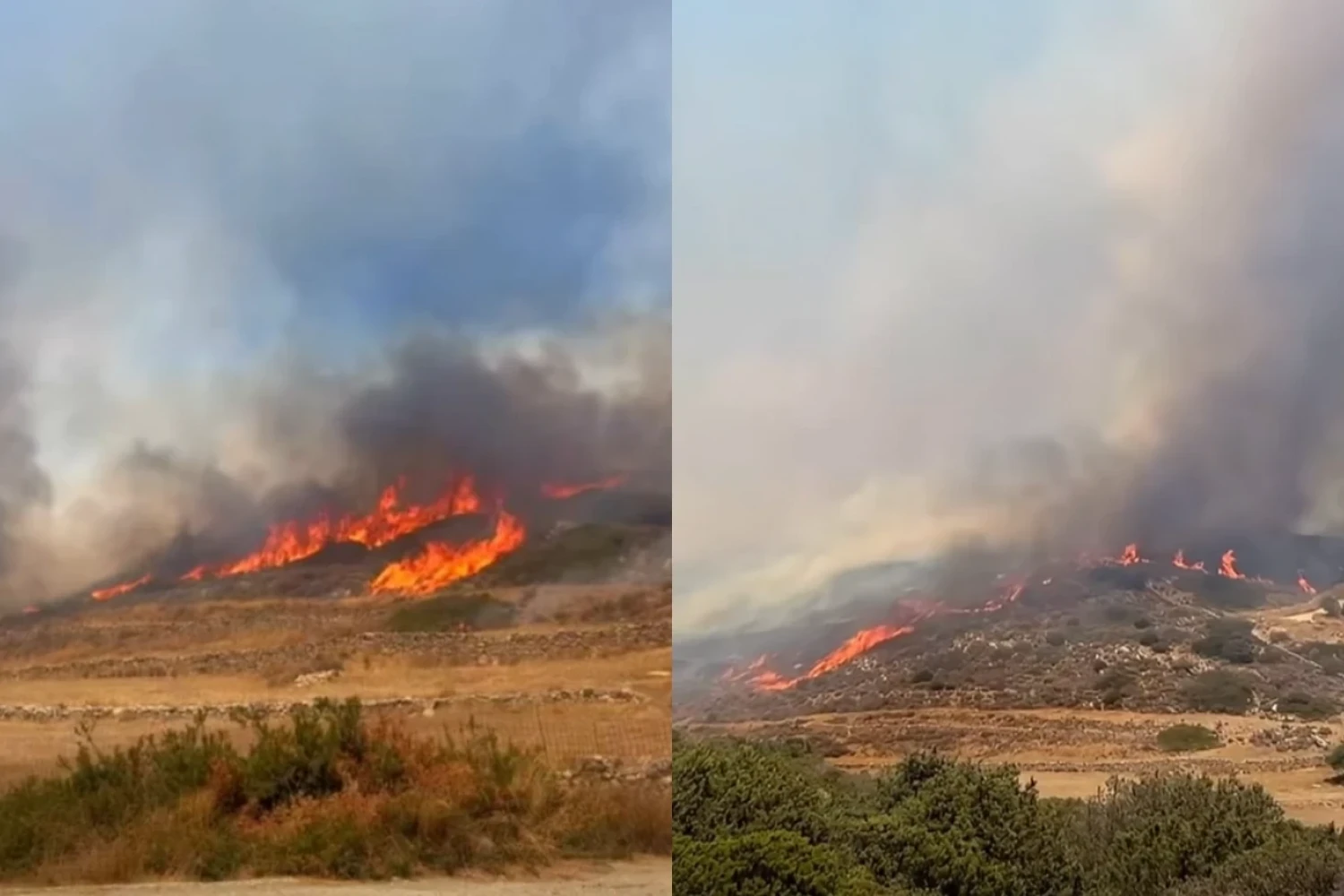 Συνεχίζεται η μάχη με τις φλόγες σε Ρέθυμνο, Πάρο και Άνδρο - 50 άτομα απεγκλωβίστηκαν διά θαλάσσης από την Πρέβελη