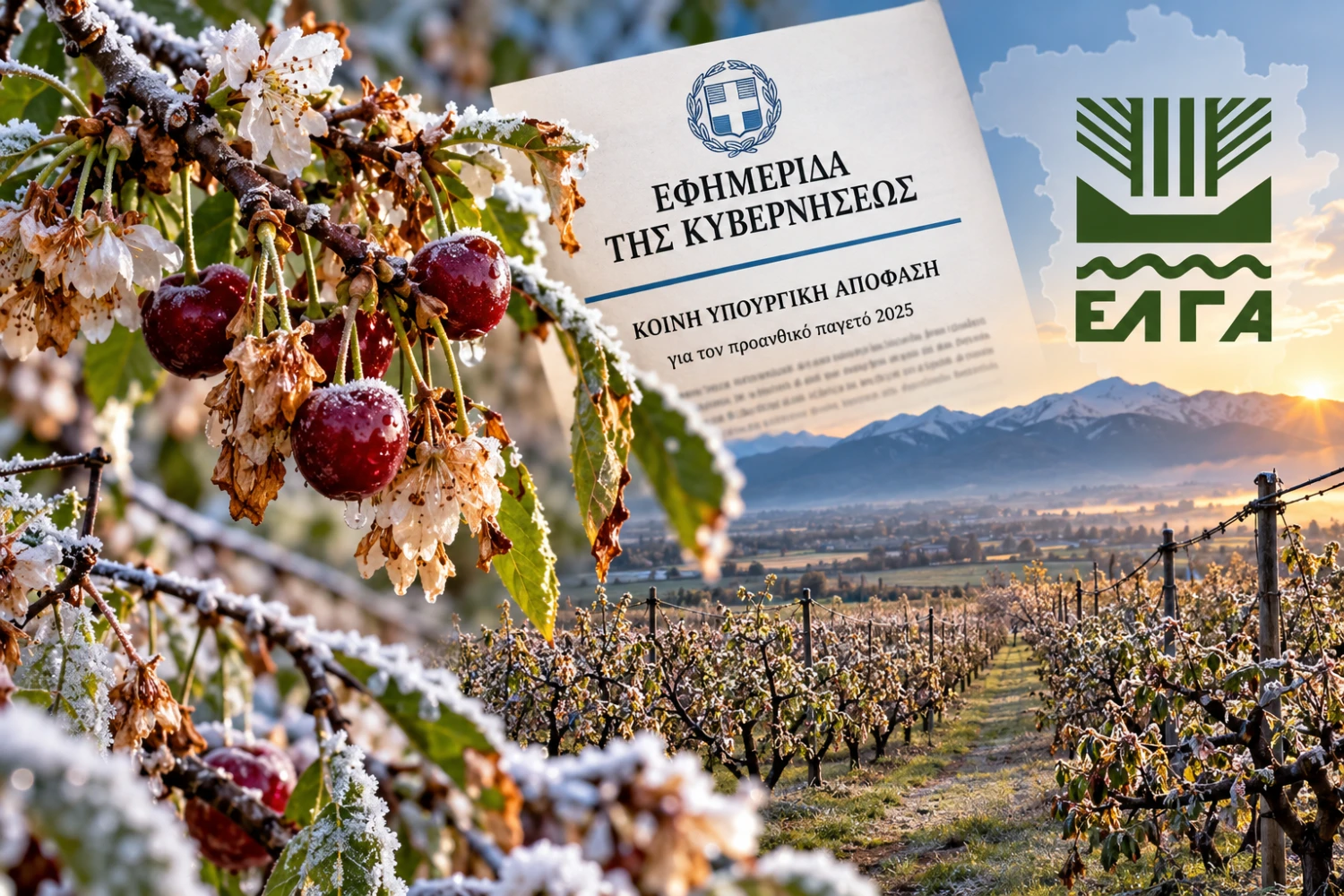 Αγροτικός Σύλλογος Αλμωπίας: «Απαράδεκτη και προσβλητική η ΚΥΑ για τον προανθικό παγετό του 2025»
