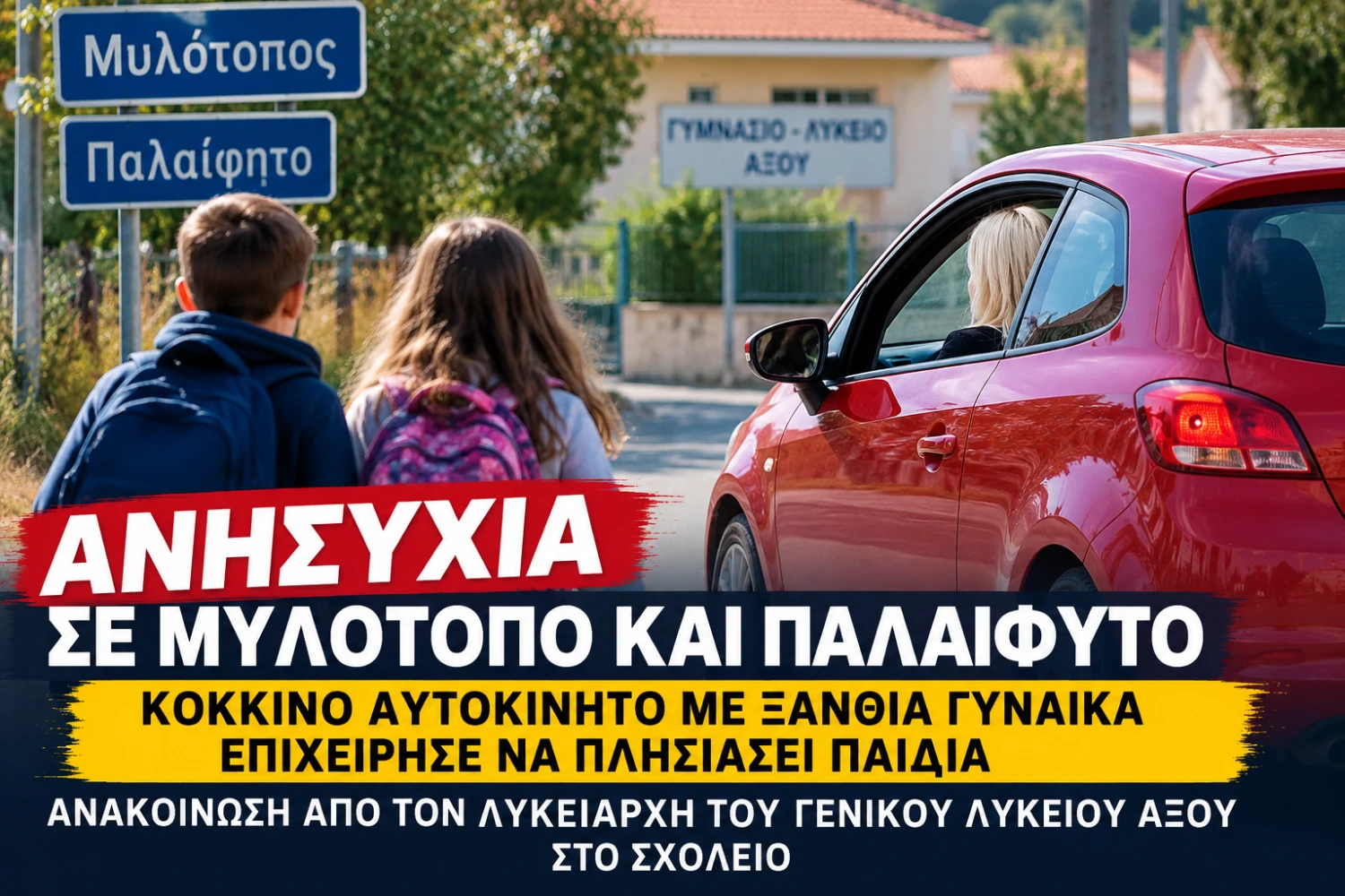 Ανησυχία σε Μυλότοπο και Παλαίφυτο – Αναφορές για ύποπτο όχημα κοντά σε παιδιά