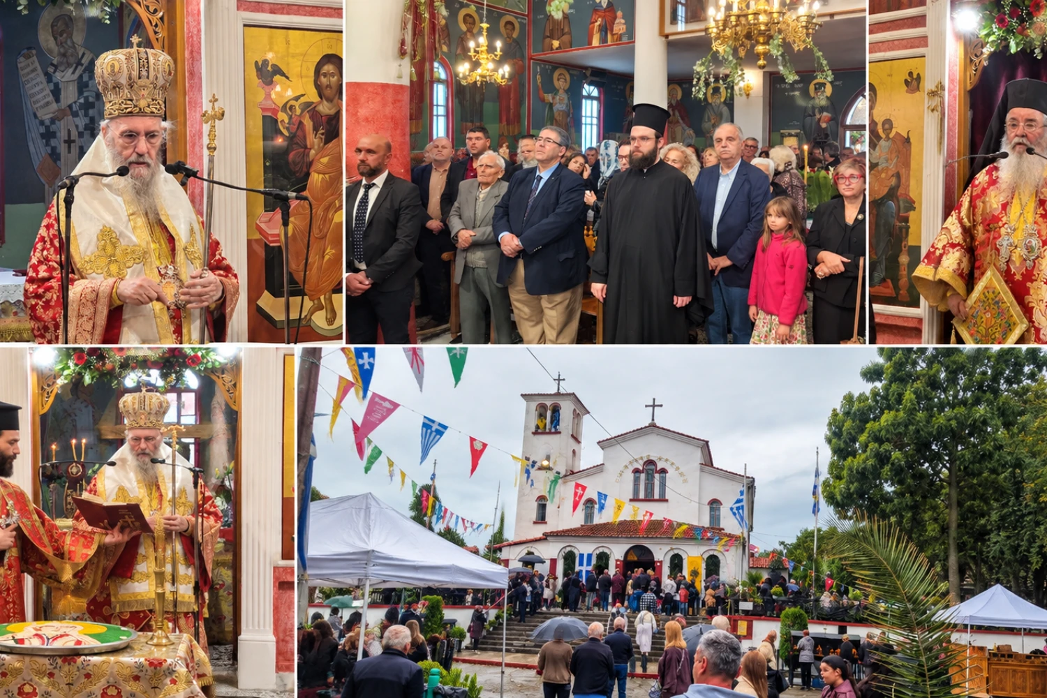 Λαοθάλασσα στη Χρυσή Αλμωπίας ανήμερα της Αγίας Χρυσής – Με λαμπρότητα η Πολυαρχιερατική Θεία Λειτουργία