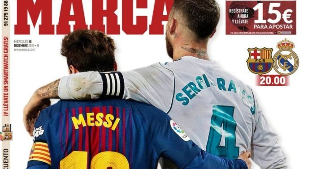 Μπαρτσελόνα – Ρεάλ: Αγκαλιασμένοι Μέσι και Ράμος στο πρωτοσέλιδο της MARCA. «Είναι ένα παιχνίδι…»