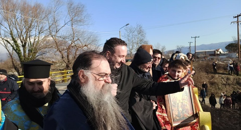 Αγιασμός με 'Βαρδάρη' στην Αριδαία (βίντεο)