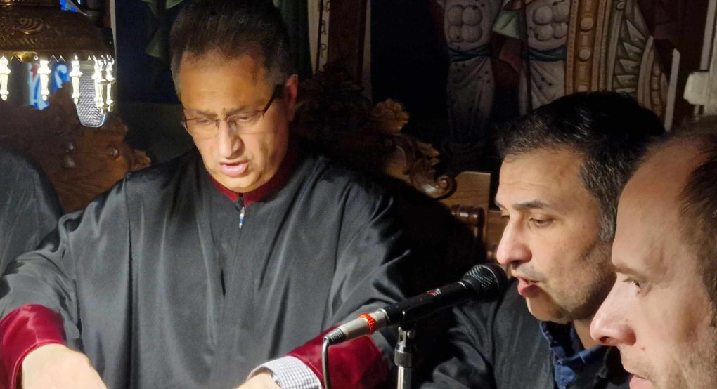 Ο Απόστολος και Δημήτριος Καλπακίδης έψαλαν στην Ακολουθία του Νιπτήρος στον Ι.Ν. Αγ. Στεφάνου Σκύδρας