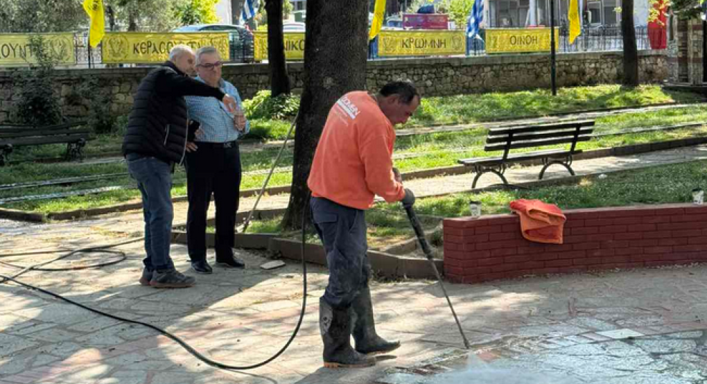 Δήμος Πέλλας: Συντήρηση του πάρκου Ν. Τραπεζούντας από την Τεχνική Υπηρεσία