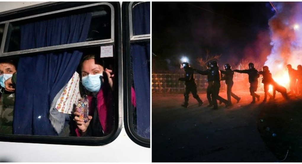 Κορονοϊός: Ουκρανοί πέταγαν πέτρες σε λεωφορείο με άτομα που επέστρεψαν από την Ουχάν 