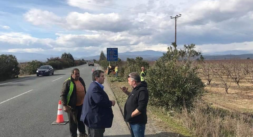 Εργασίες στην εθνική οδό 