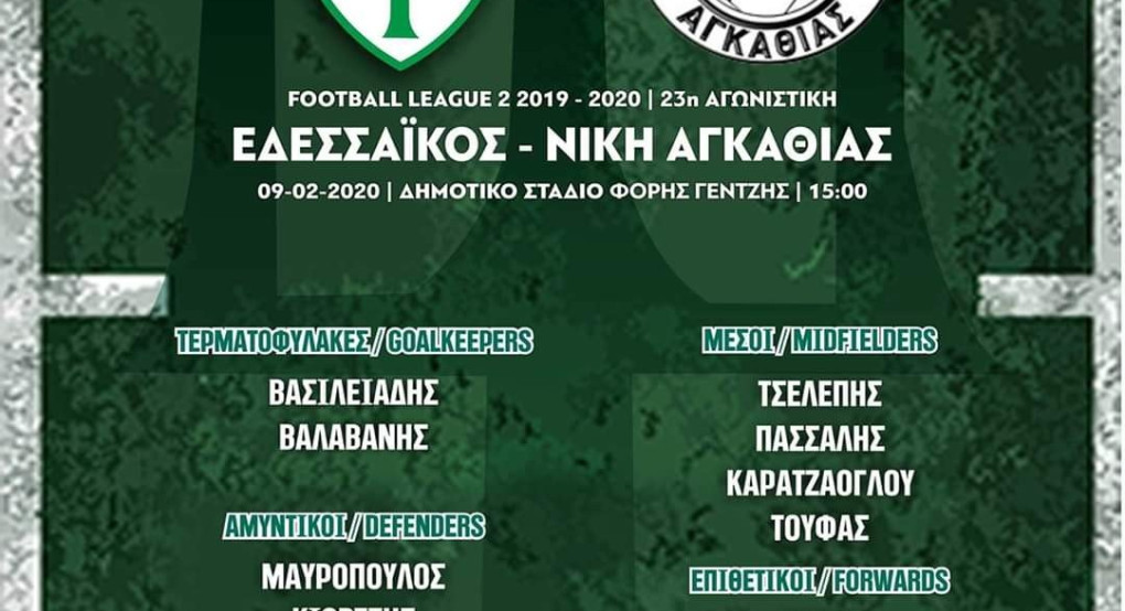 Με στόχο τη νίκη ο Εδεσσαϊκός 